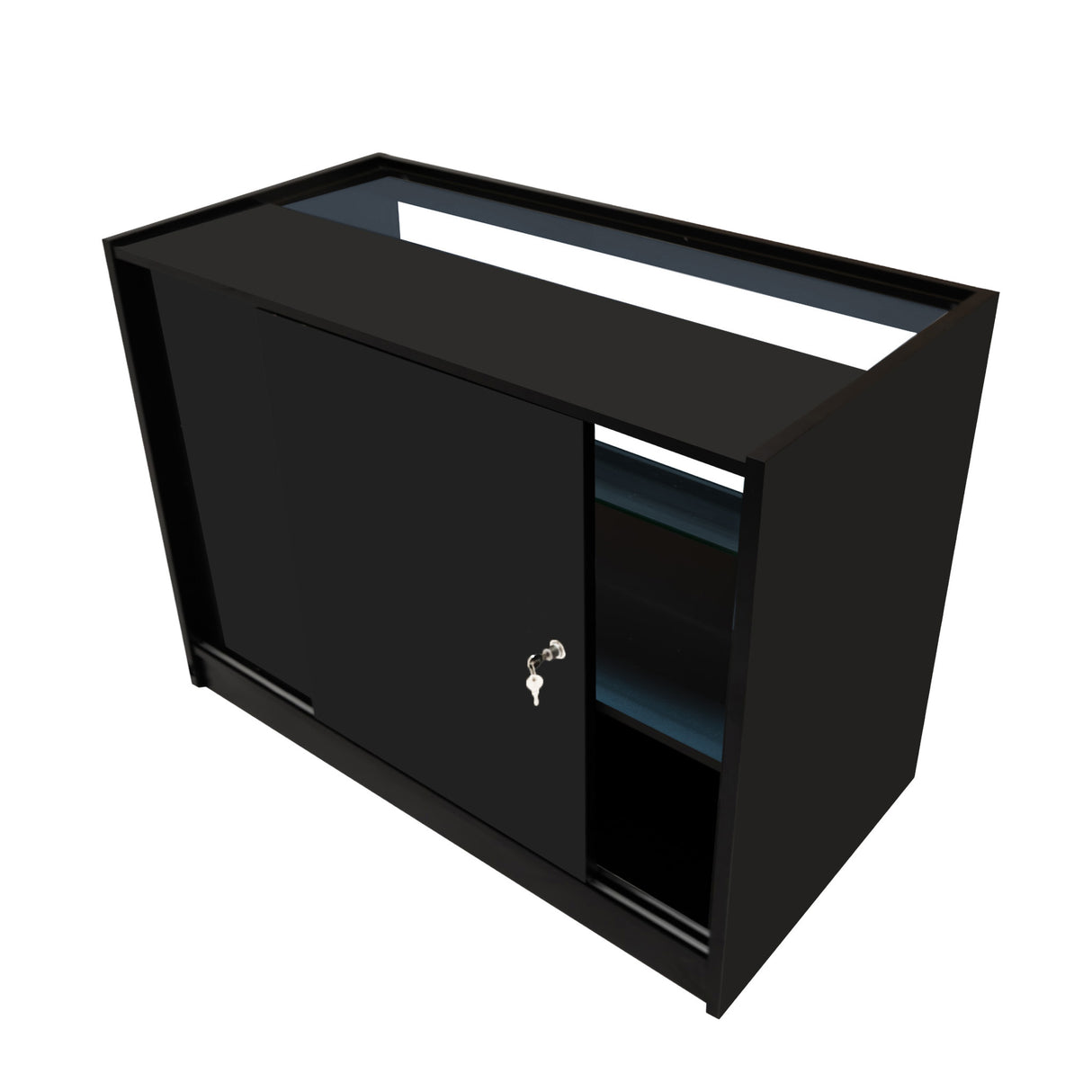 Conjunto de Balcões Comerciais com Luz LED "SELENE" CM60+ 2x C1200 – cor Preto