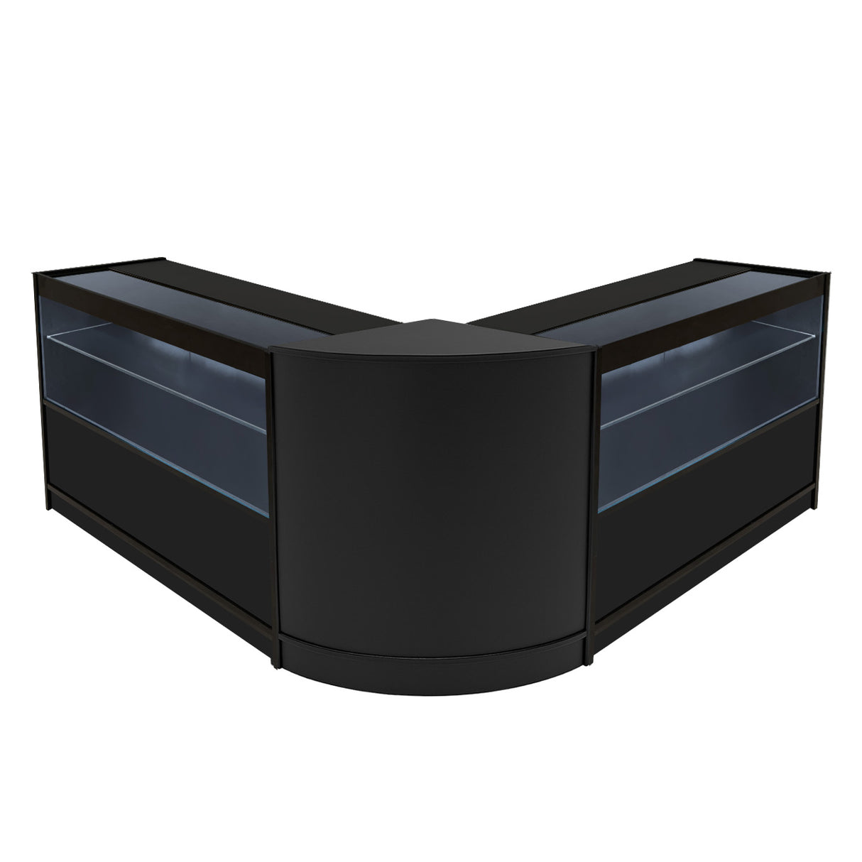 Conjunto de Balcões Comerciais com Luz LED "SELENE" CM60+ 2x C1500 – cor Preto