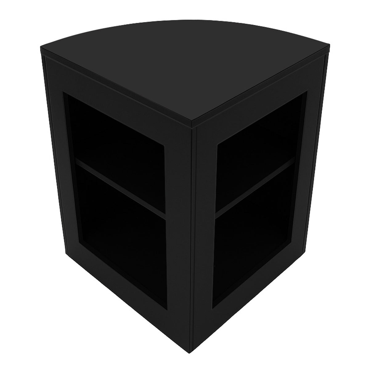 Conjunto de Balcões Comerciais com Luz LED "ADONIS" CM60 + B1200 + C1200 – cor Preto