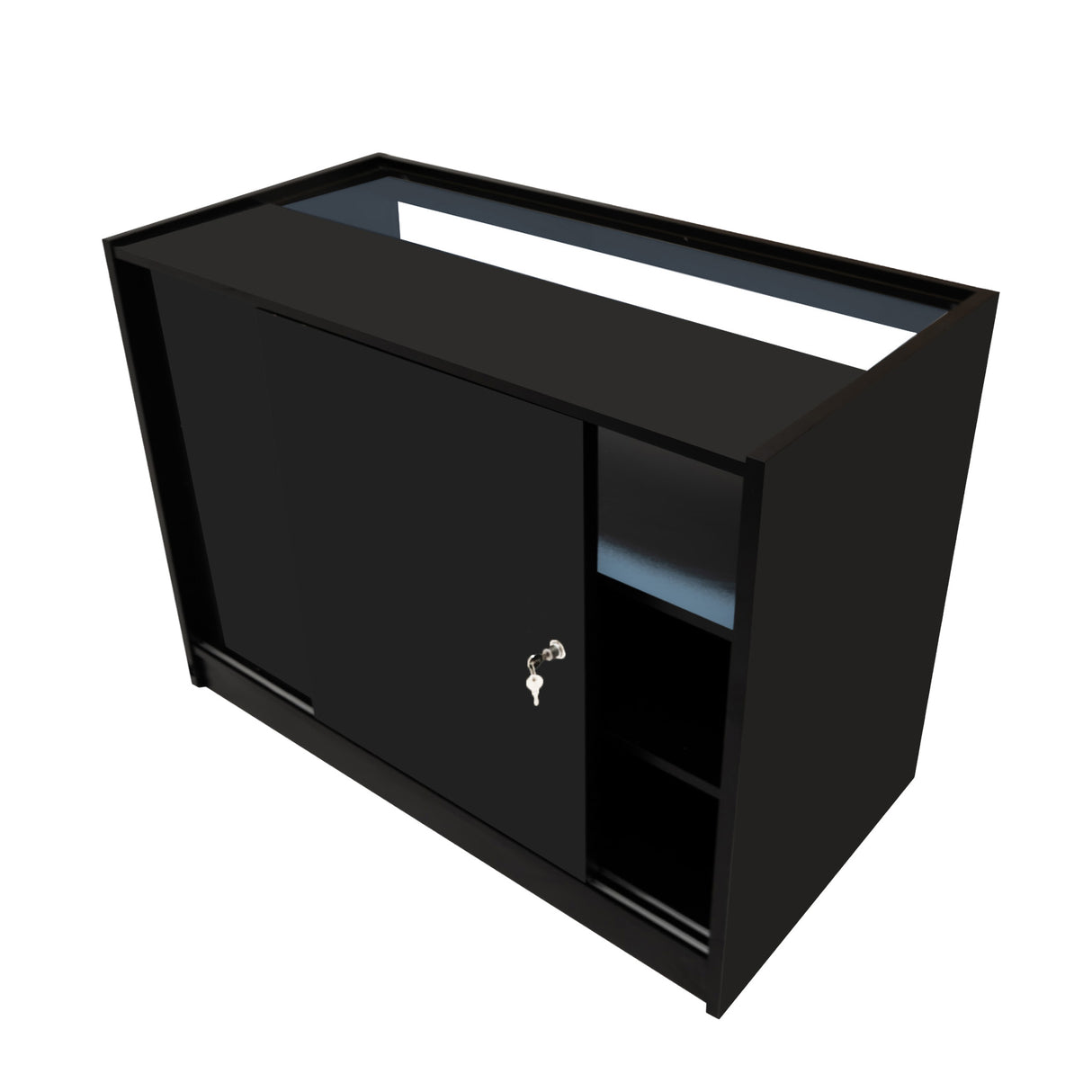 Conjunto de Balcões Comerciais com Luz LED "THESEUS" LM60+ 2x B1200 – cor Preto