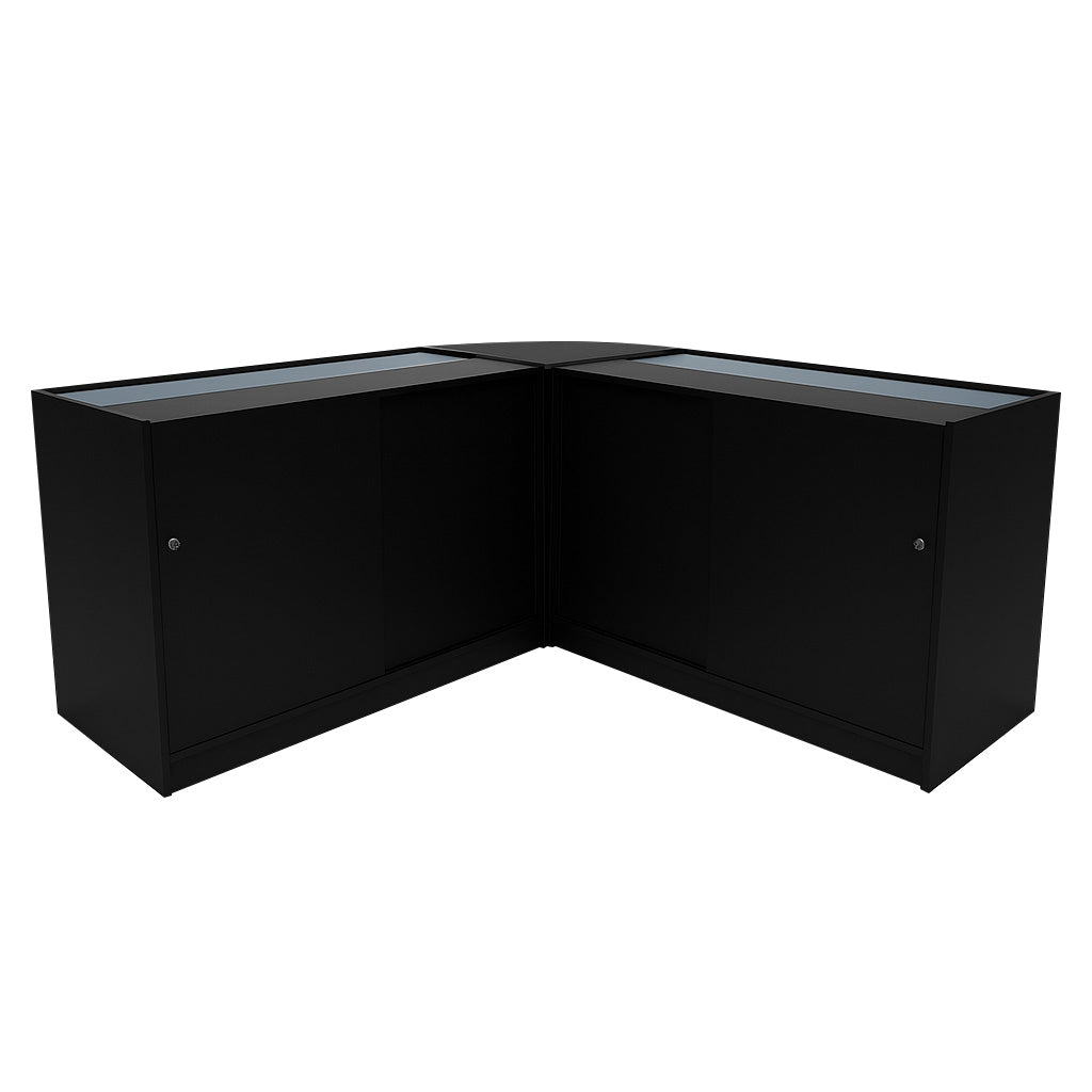 Conjunto de Balcões Comerciais com Luz LED "THESEUS" LM60+ 2x B1200 – cor Preto