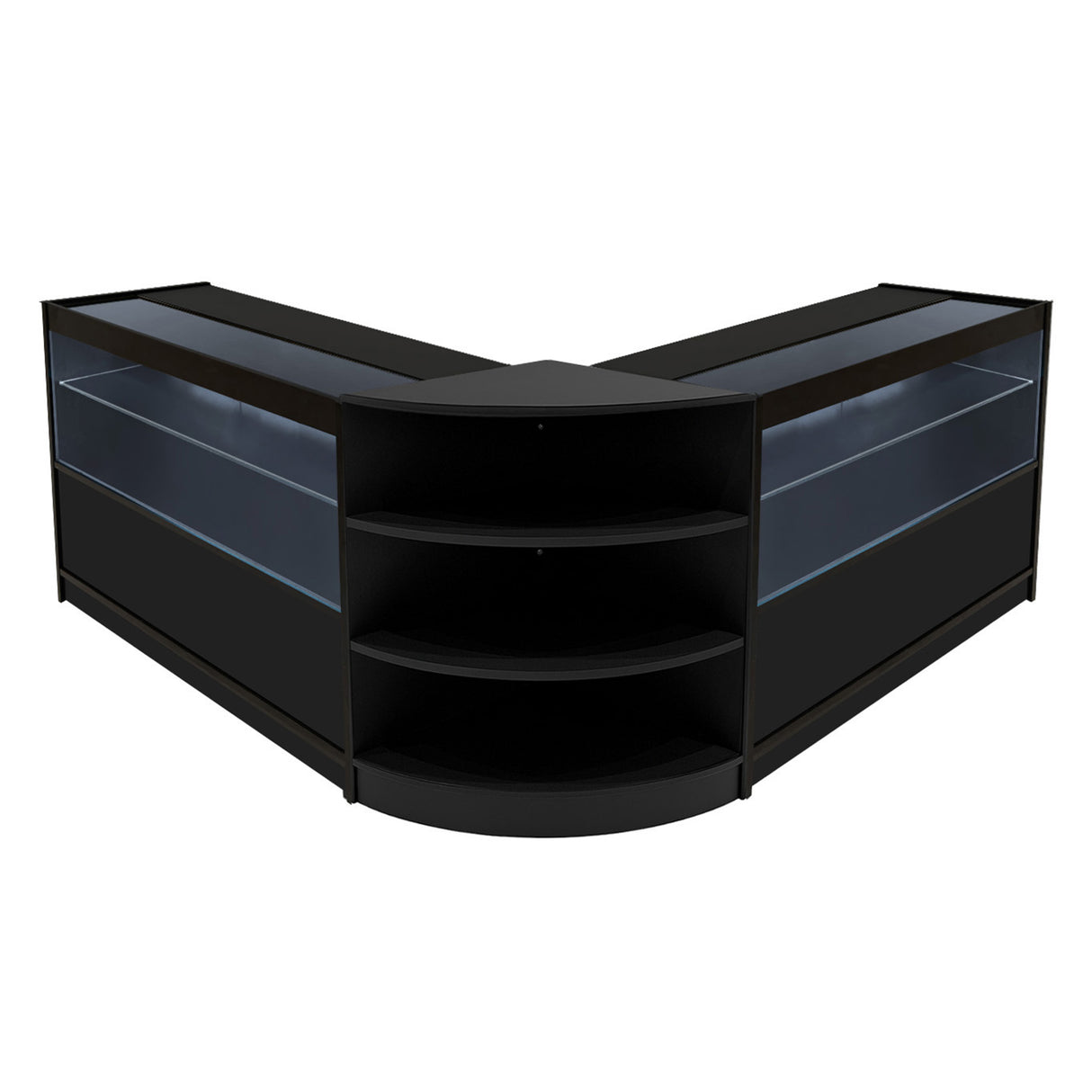 Conjunto de Balcões Comerciais com Luz LED "ANDROMEDA" LM60+ 2x C1200 – cor Preto