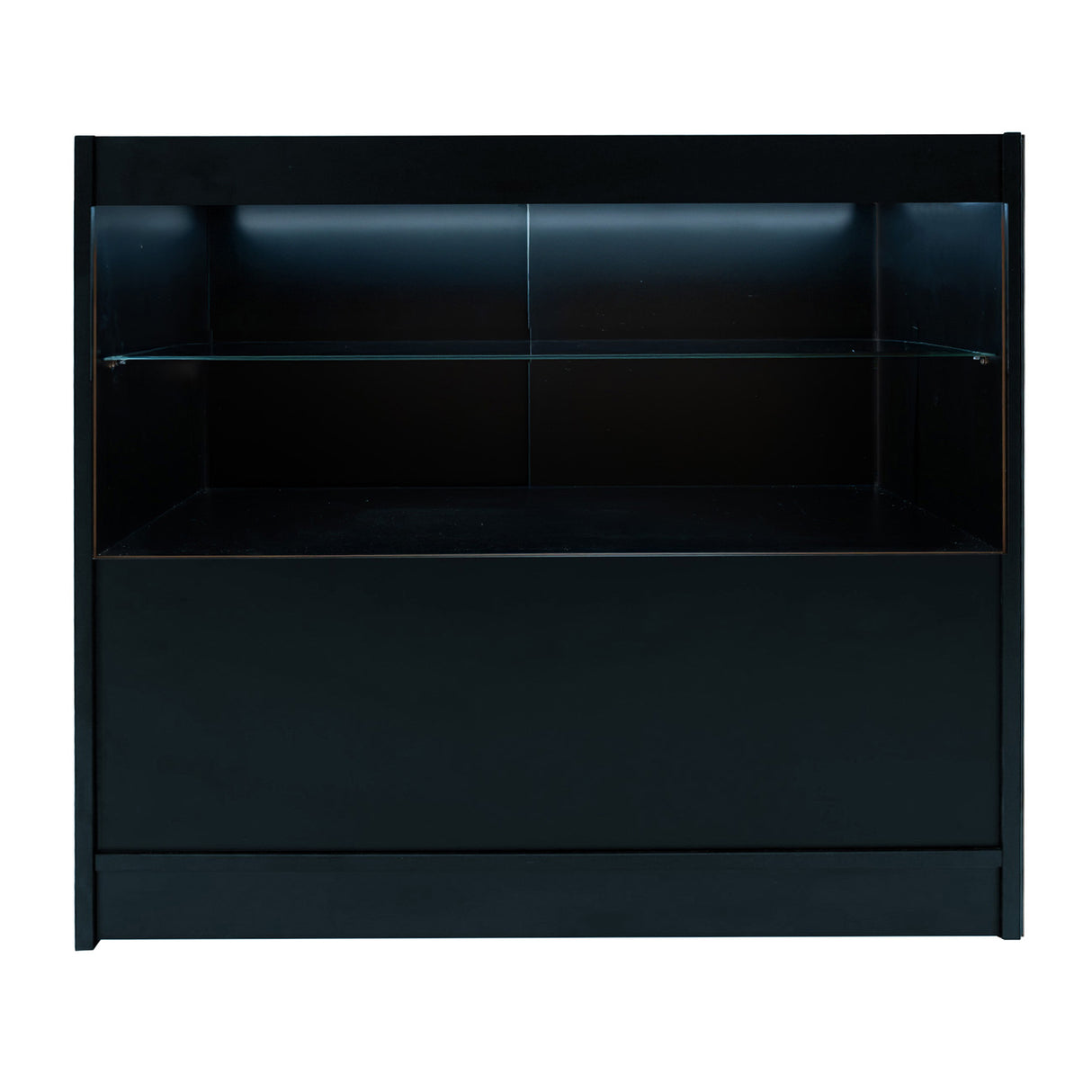 Conjunto de Balcões Comerciais com Luz LED "PHOENIX" CM60 + 2xC1200 + TB60 – cor Preto