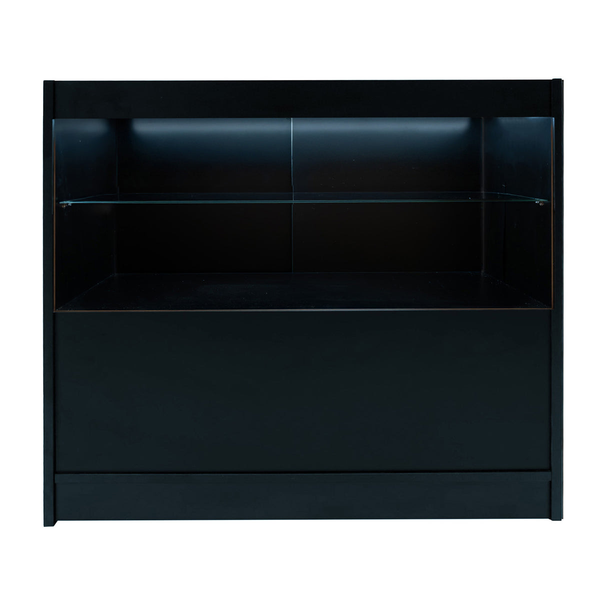 Conjunto de Balcões Comerciais com Luz LED "ECLIPSE" LM60 + 2xC1200 + TB60 – cor Preto