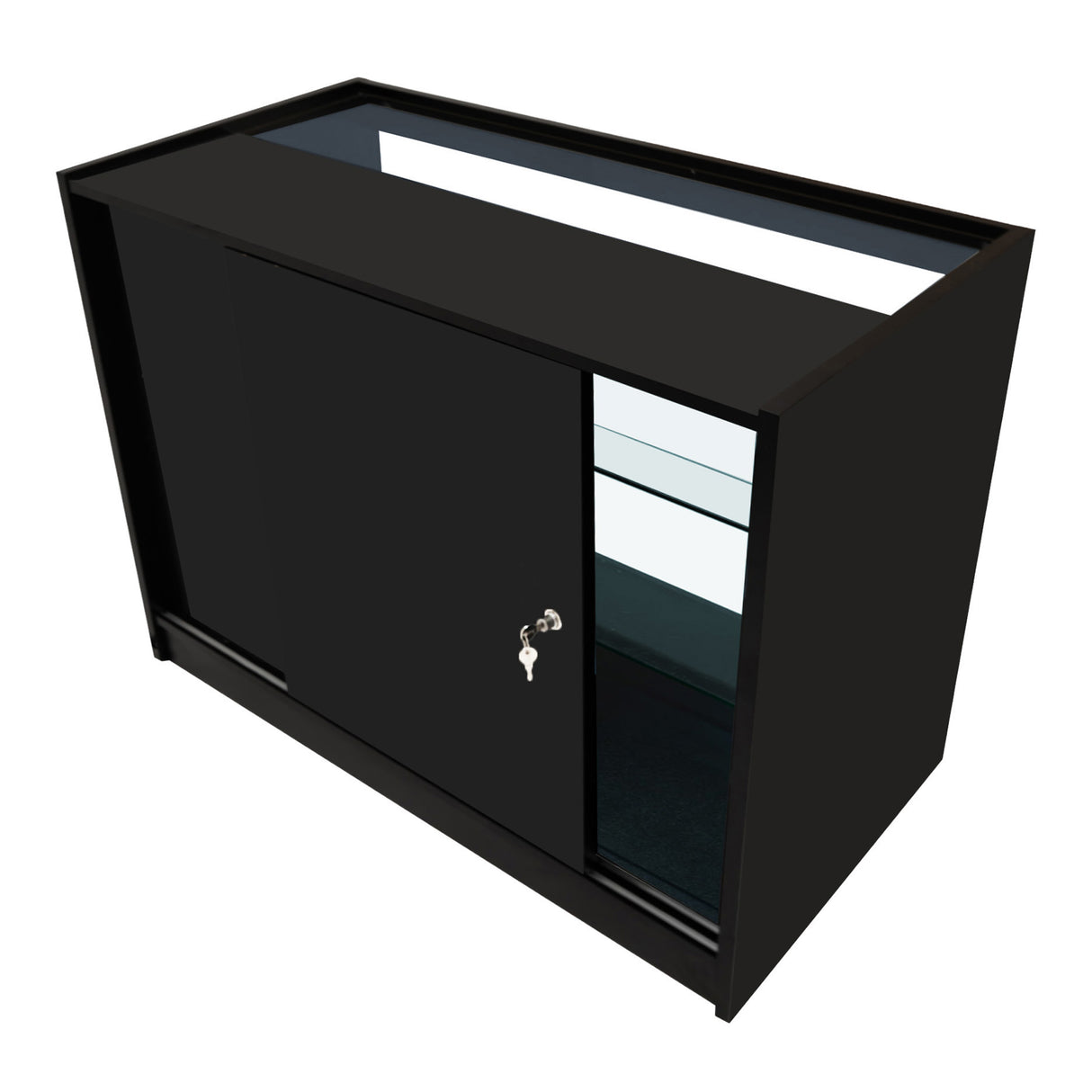 Conjunto de Balcões Comerciais com Luz LED "ASTRO" LM60 + 2xK1500 + TB60 – cor Preto