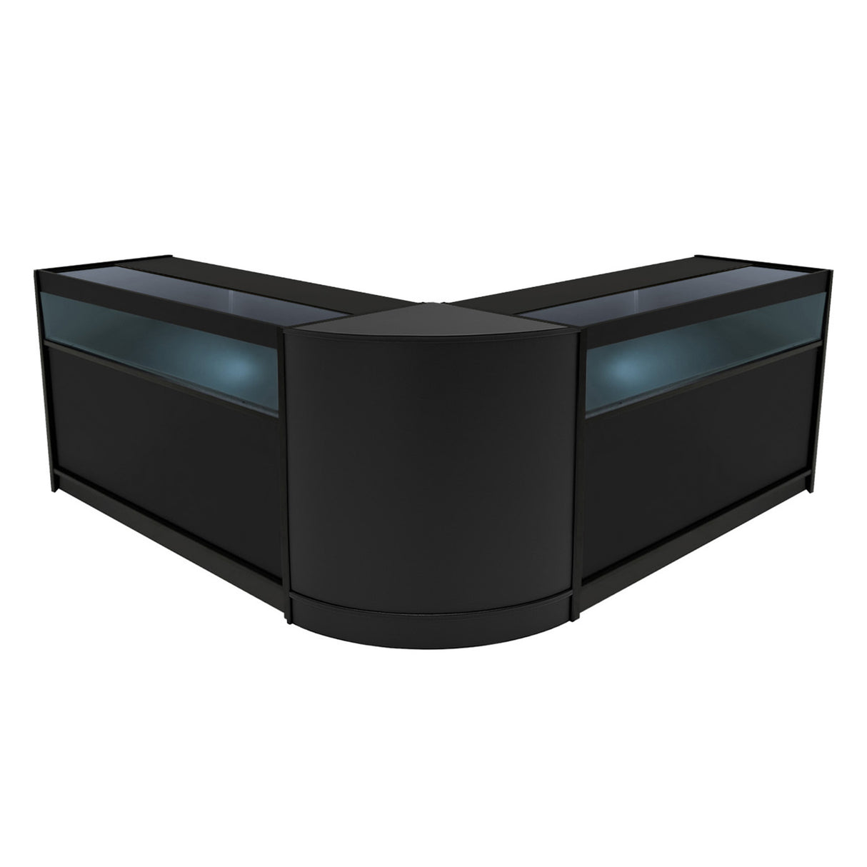 Conjunto de Balcões Comerciais com Luz LED "IRIS" CM60+ 2x B1500 – cor Preto