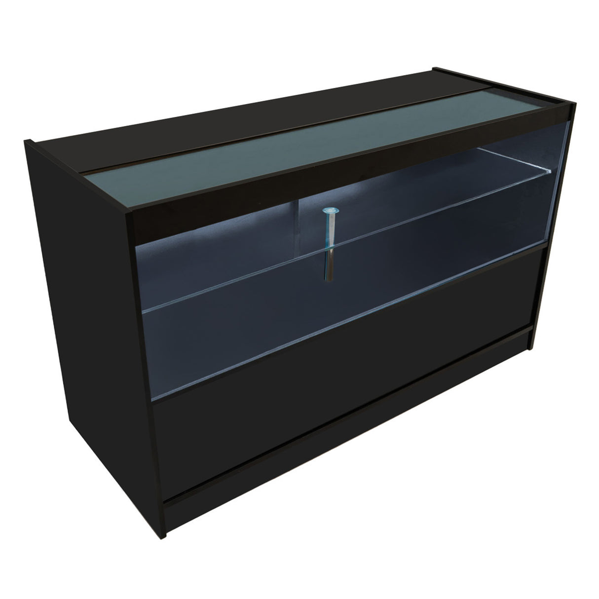 Conjunto de Balcões Comerciais com Luz LED "HERA" CM60 + K1500 + C1500 – cor Preto