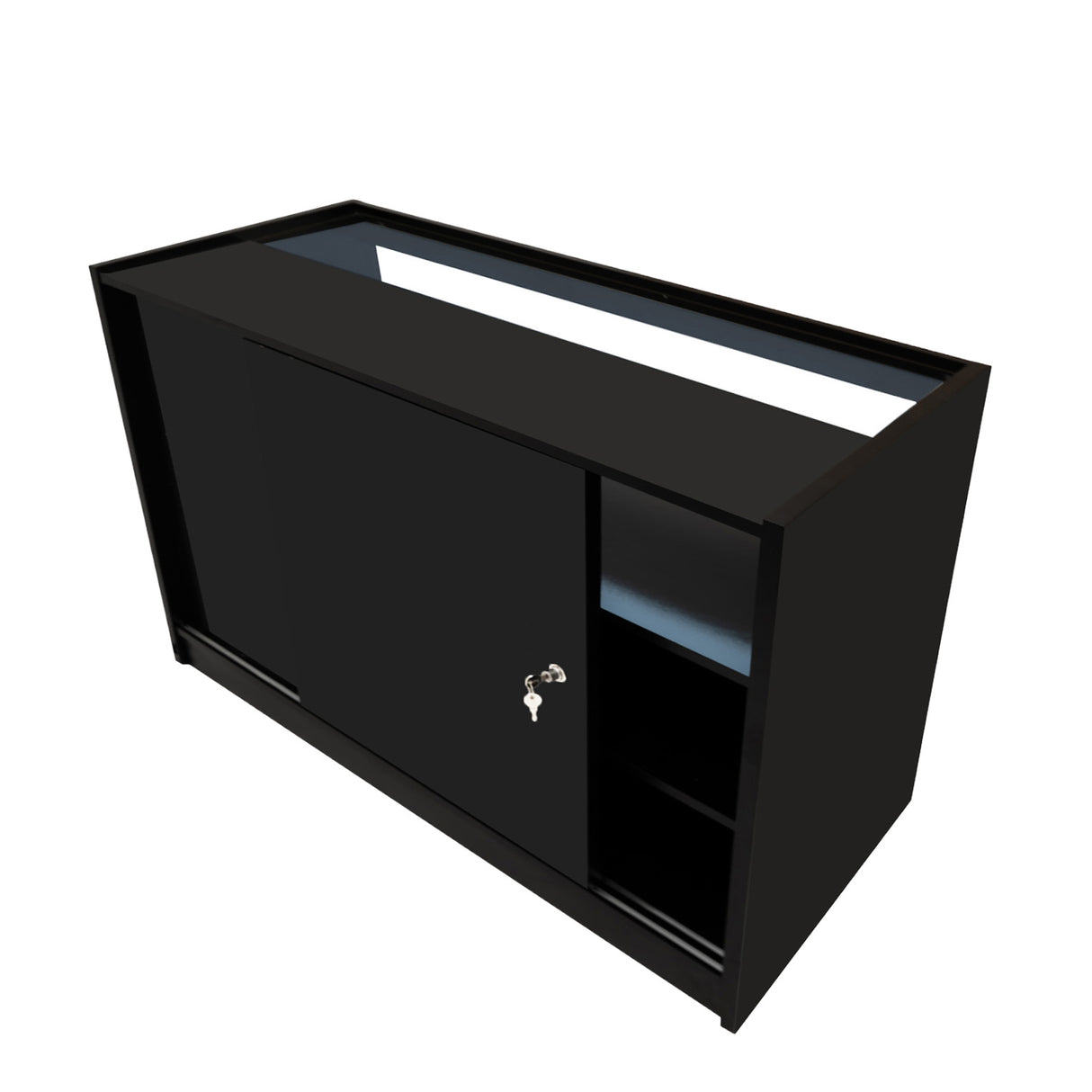 Conjunto de Balcões Comerciais com Luz LED "THESEUS" LM60+ 2x B1500 – cor Preto