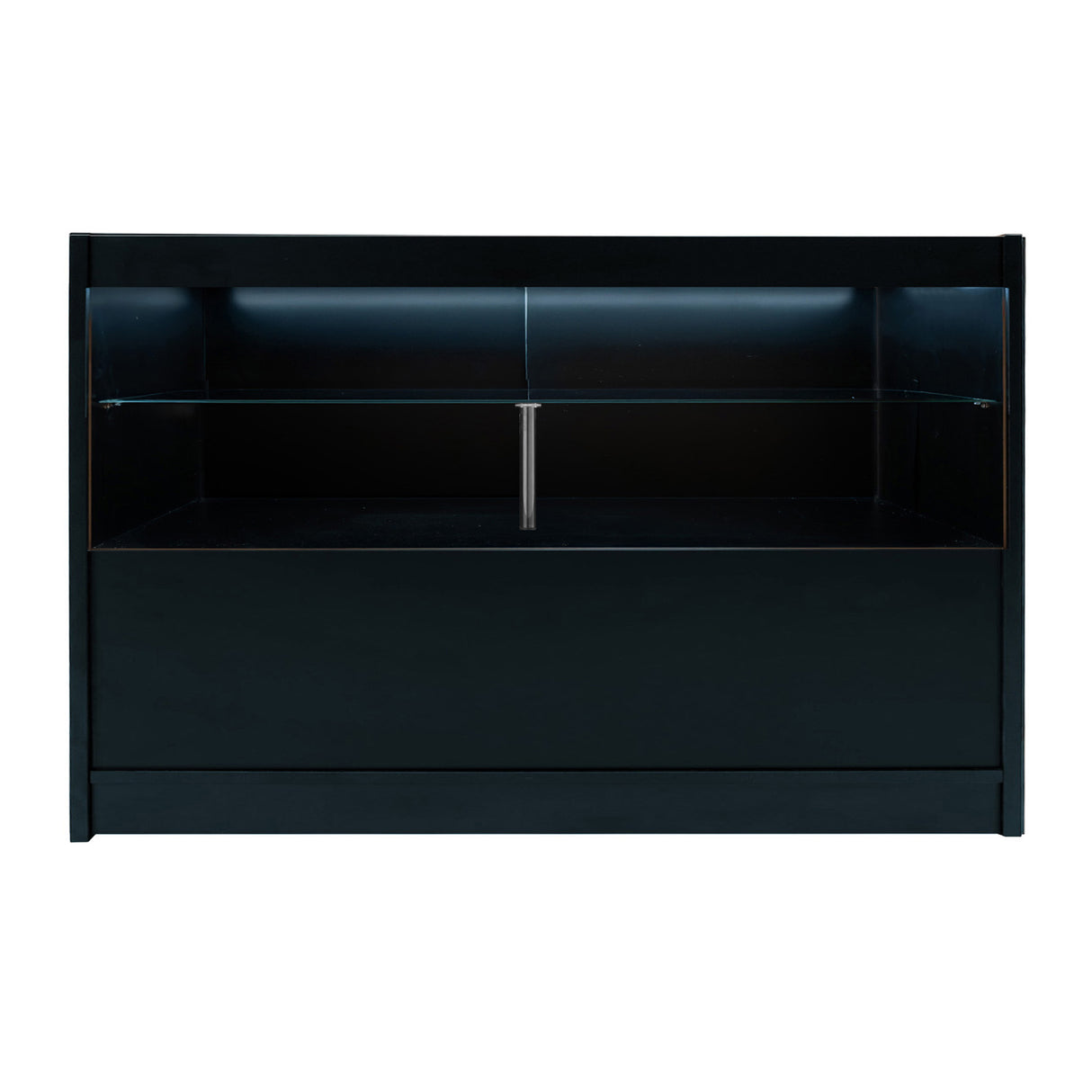 Conjunto de Balcões Comerciais com Luz LED "ECLIPSE" LM60 + 2xC1500 + TB60 – cor Preto