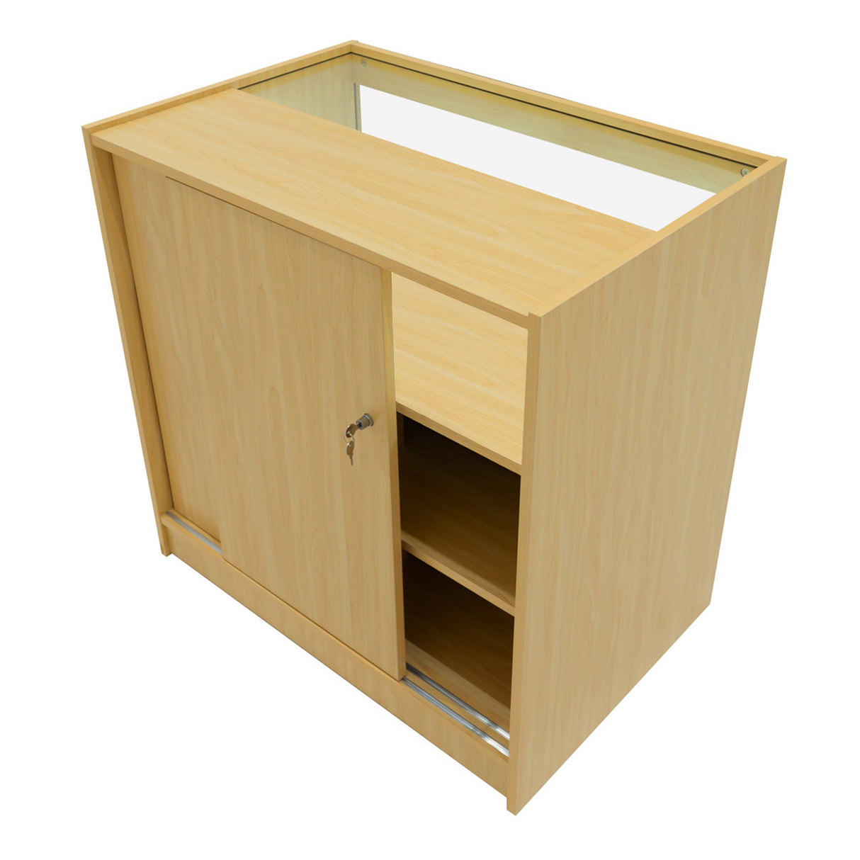 Conjunto de Balcões Comerciais com Luz LED "IRIS" CM60+ 2x B900 – cor Maple