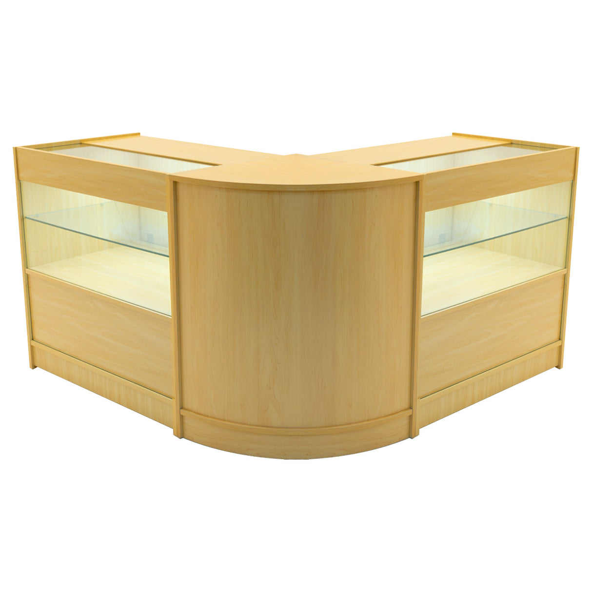 Conjunto de Balcões Comerciais com Luz LED "SELENE" CM60+ 2x C900 – cor Maple