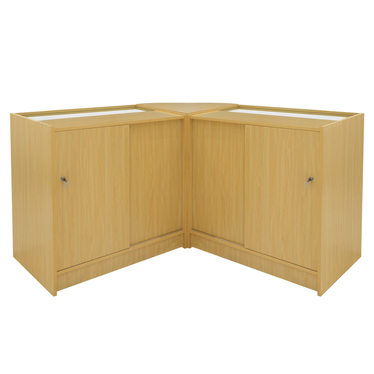 Conjunto de Balcões Comerciais com Luz LED "SELENE" CM60+ 2x C900 – cor Maple