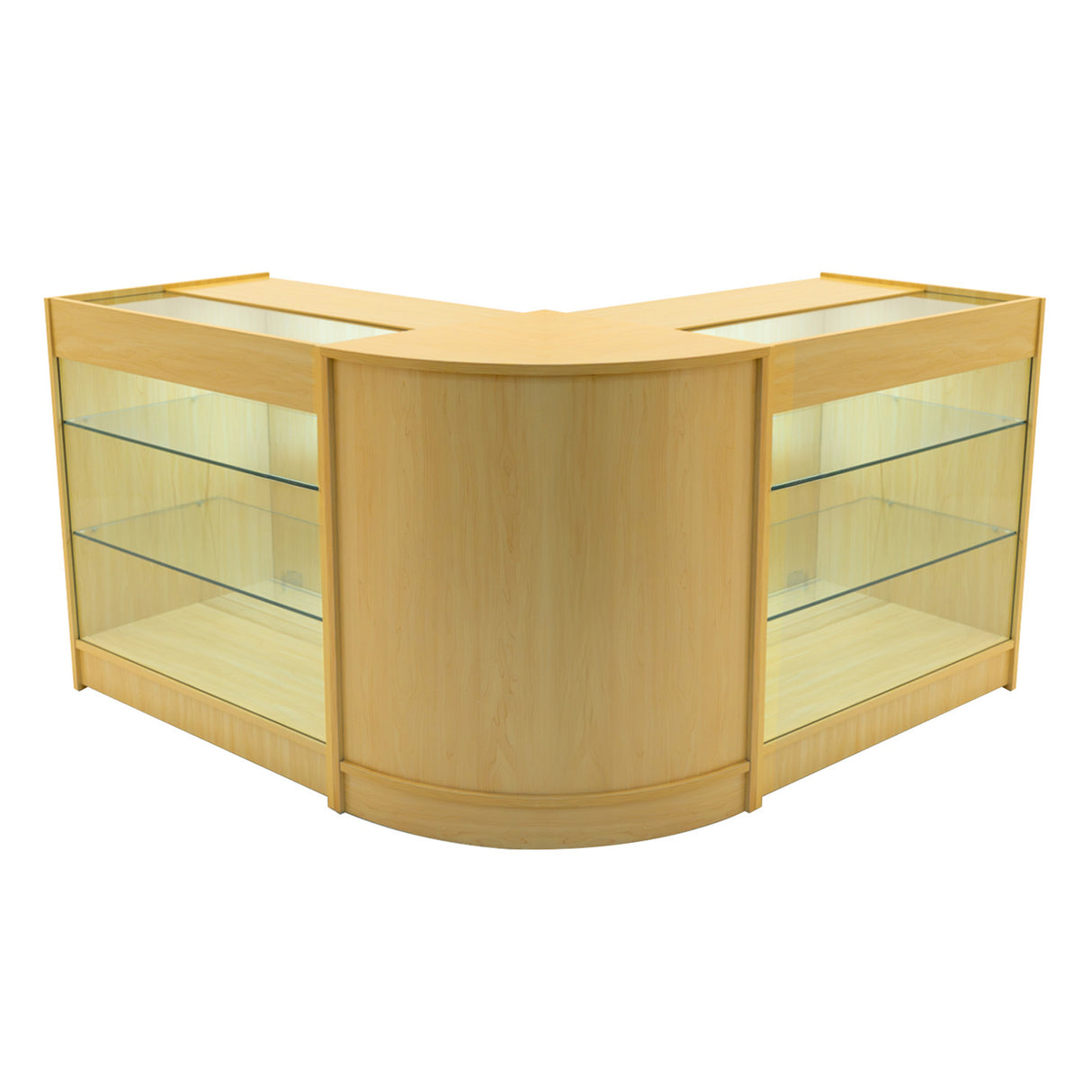 Conjunto de Balcões Comerciais com Luz LED "HELIOS" CM60+ 2x K900 – cor Maple