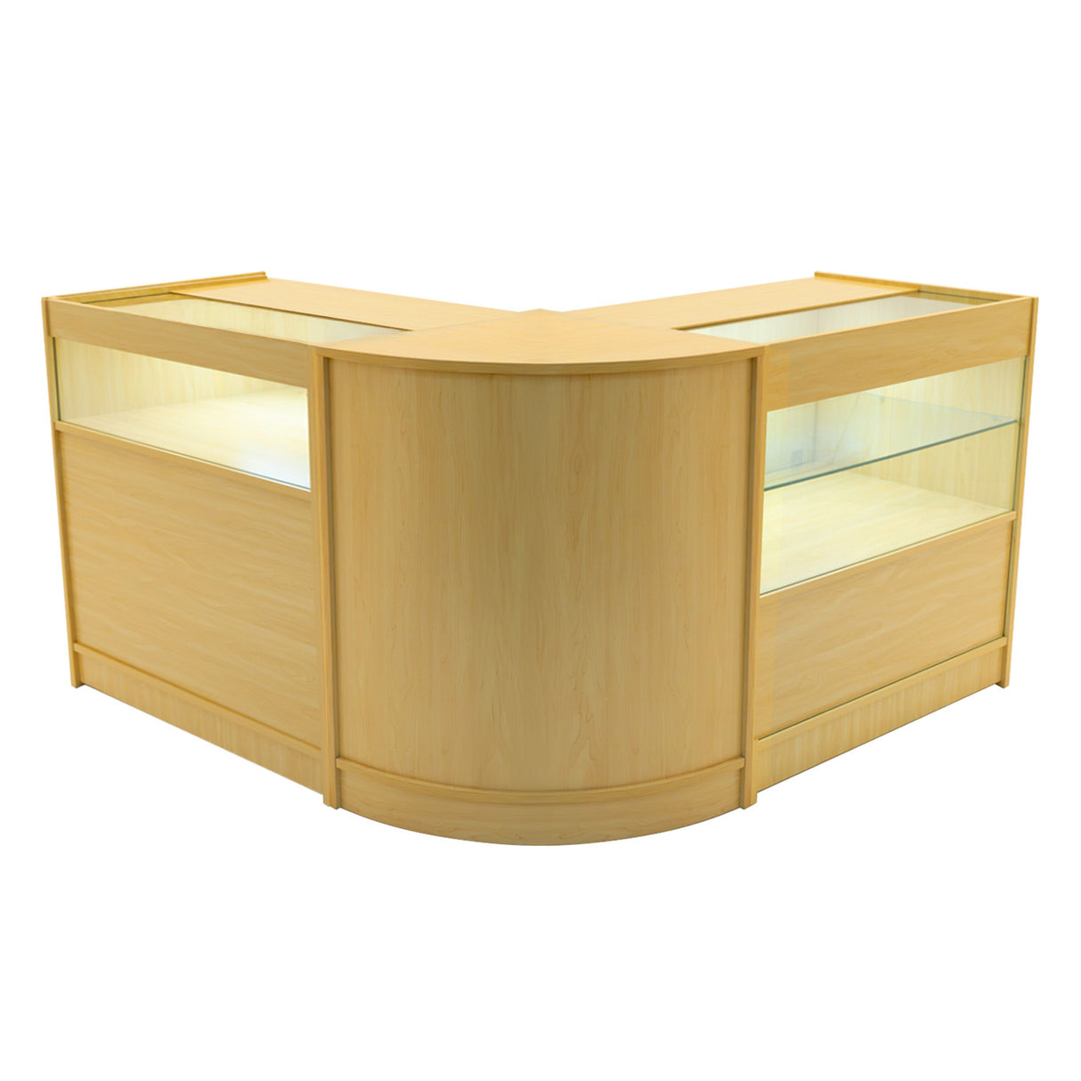 Conjunto de Balcões Comerciais com Luz LED "ADONIS" CM60 + B900 + C900 – cor Maple