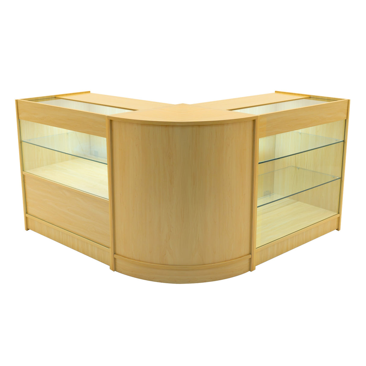 Conjunto de Balcões Comerciais com Luz LED "HERA" CM60 + K900 + C900 – cor Maple