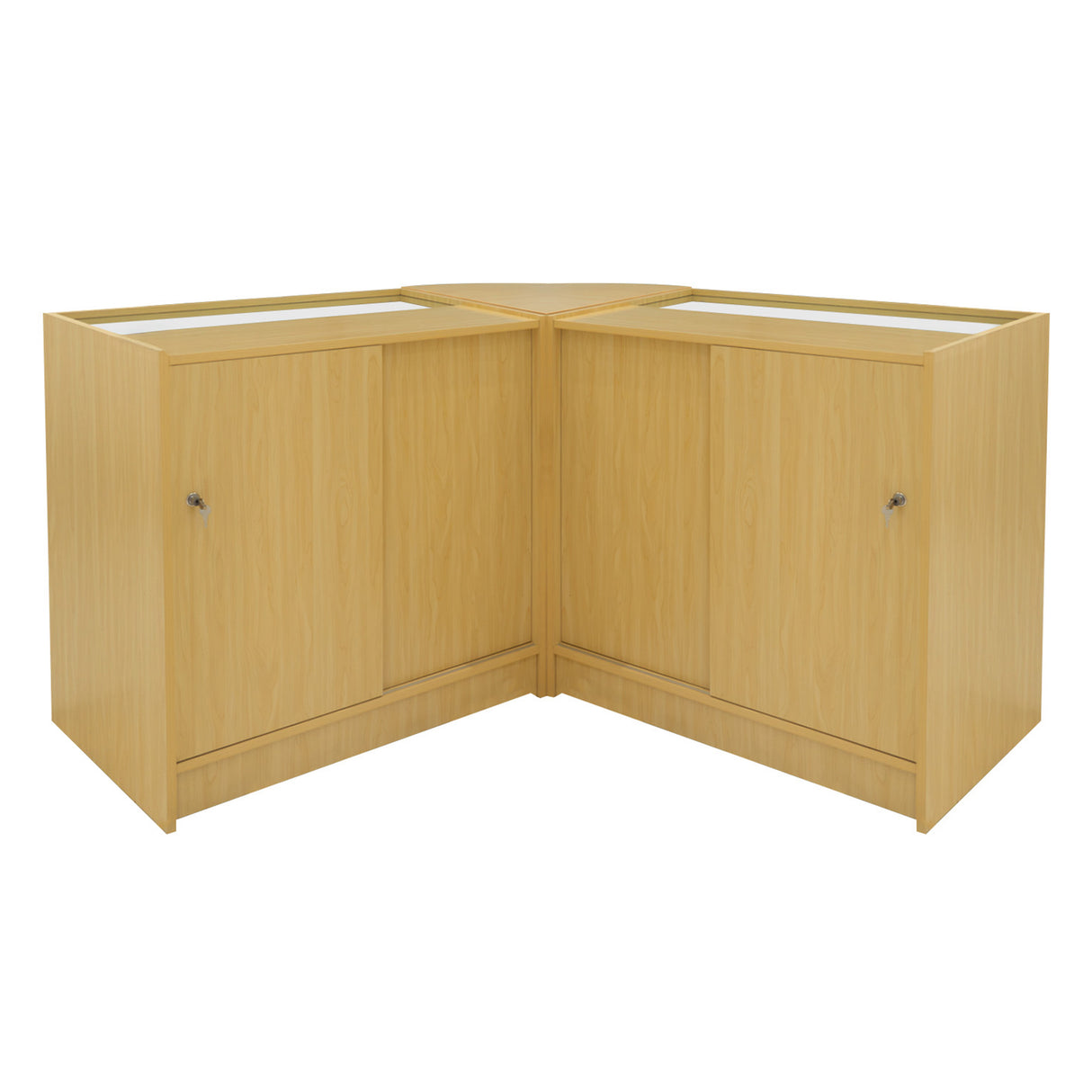 Conjunto de Balcões Comerciais com Luz LED "HERA" CM60 + K900 + C900 – cor Maple