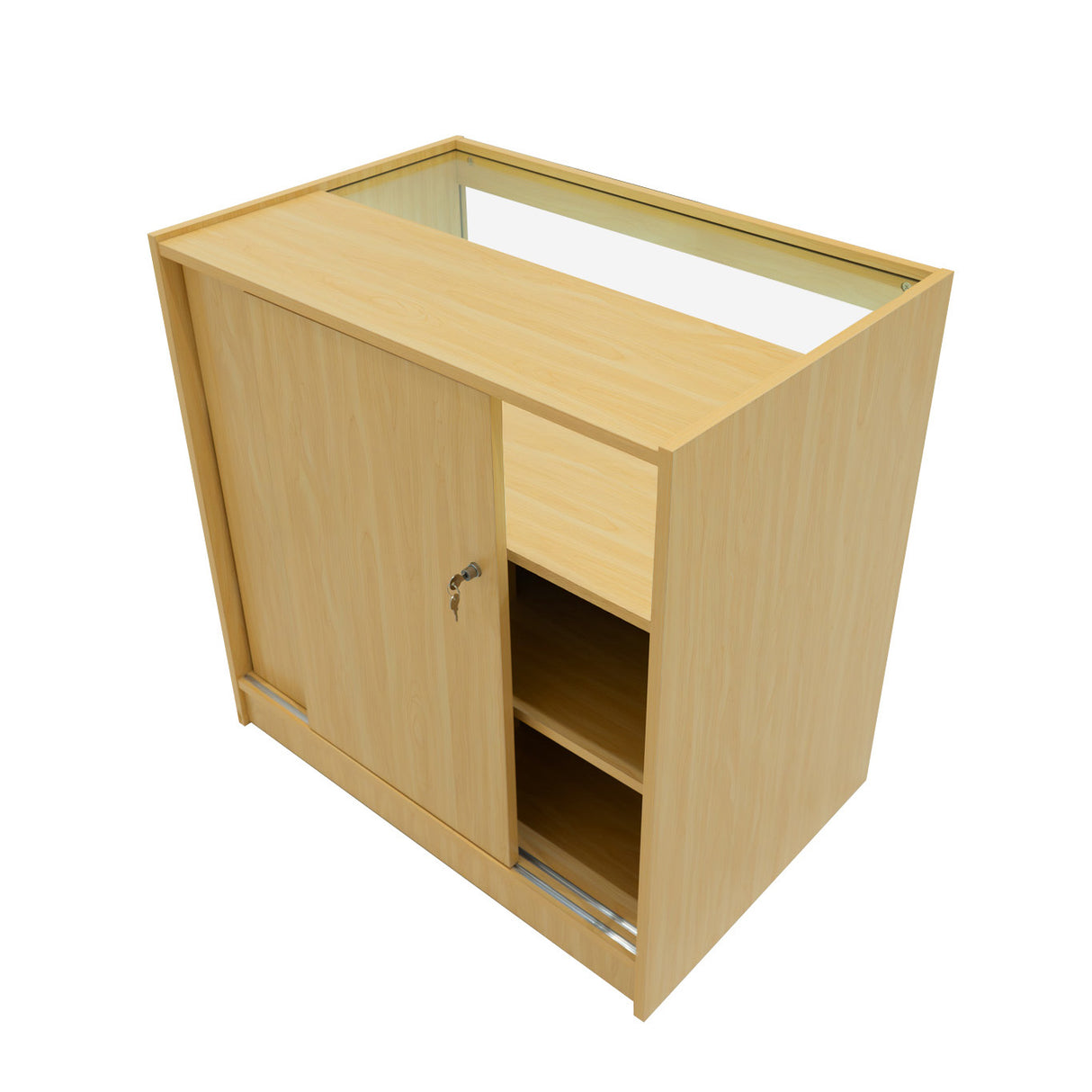 Conjunto de Balcões Comerciais com Luz LED "THESEUS" LM60+ 2x B900 – cor Maple