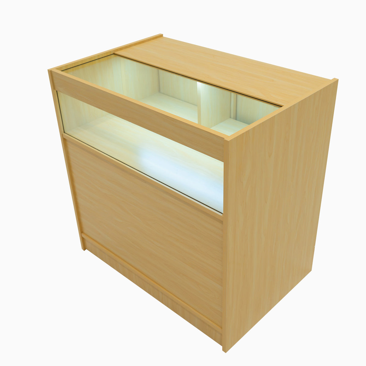 Conjunto de Balcões Comerciais com Luz LED "THESEUS" LM60+ 2x B900 – cor Maple