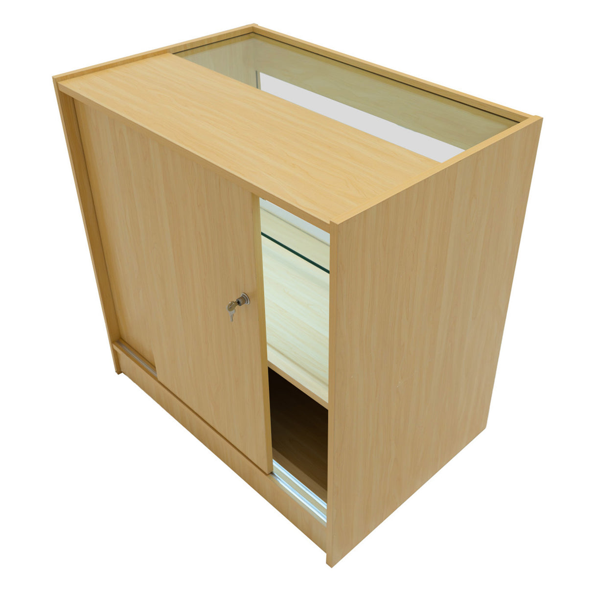 Conjunto de Balcões Comerciais com Luz LED "ANDROMEDA" LM60+ 2x C900 – cor Maple