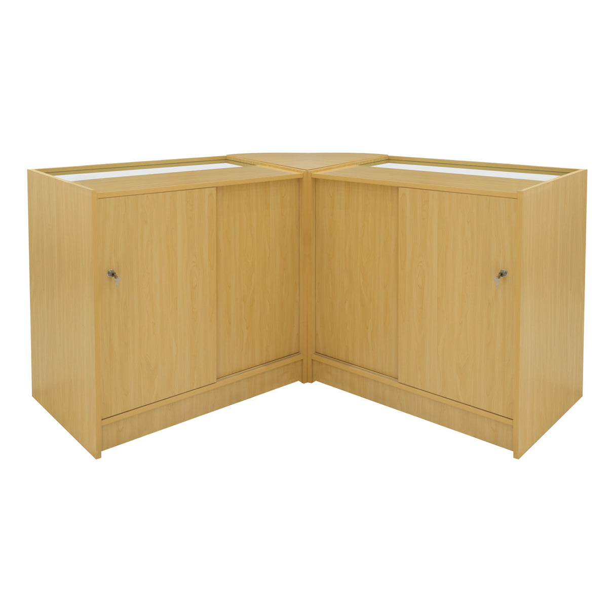 Conjunto de Balcões Comerciais com Luz LED "ANDROMEDA" LM60+ 2x C900 – cor Maple