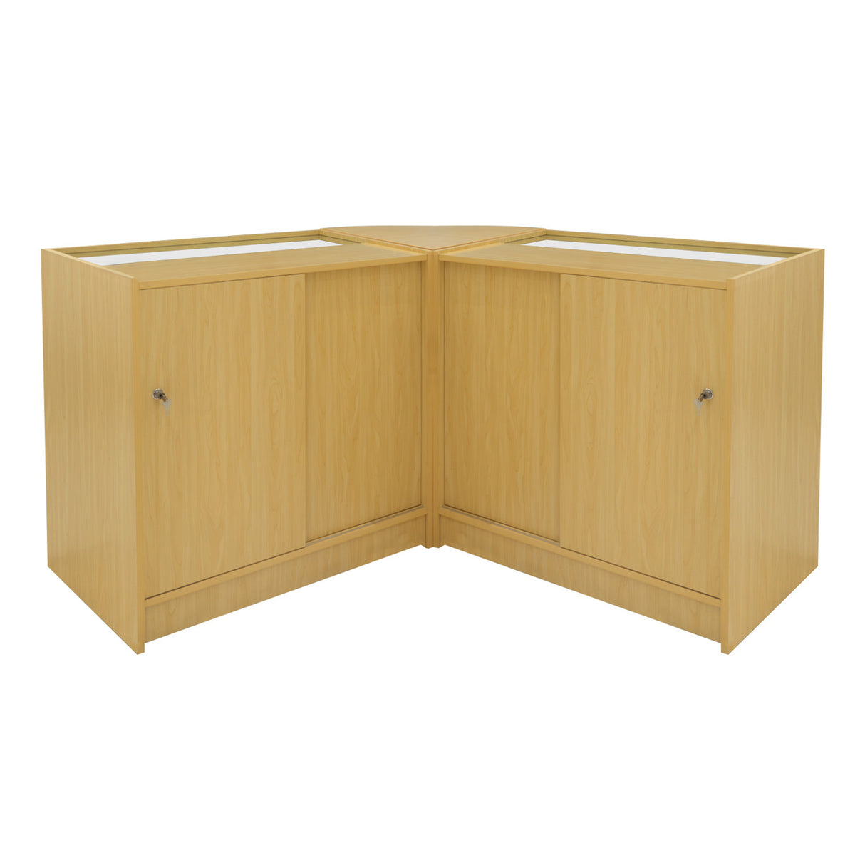 Conjunto de Balcões Comerciais com Luz LED "HARMONIA" LM60 + B900 + C900 – cor Maple