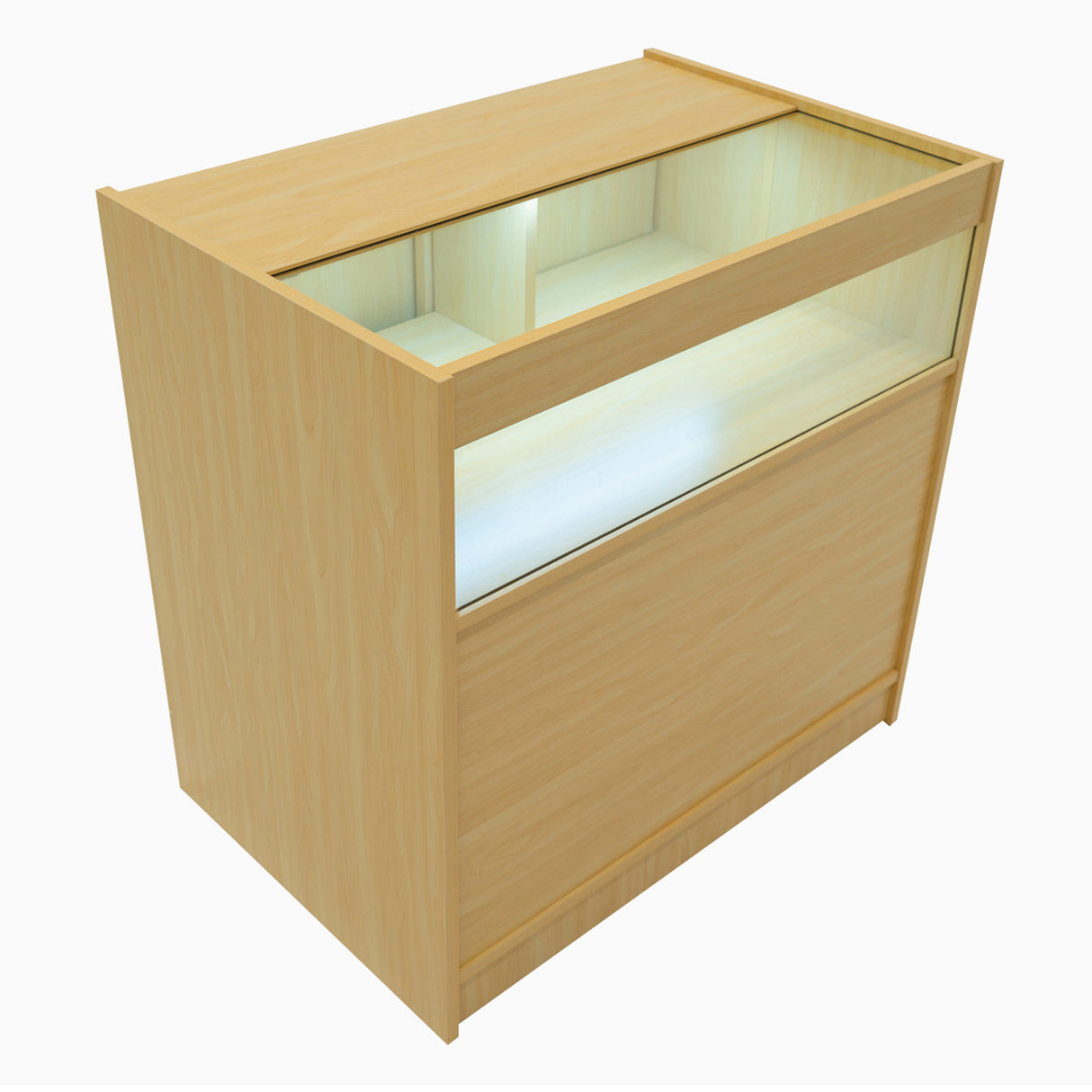 Conjunto de Balcões Comerciais com Luz LED "HARMONIA" LM60 + B900 + C900 – cor Maple