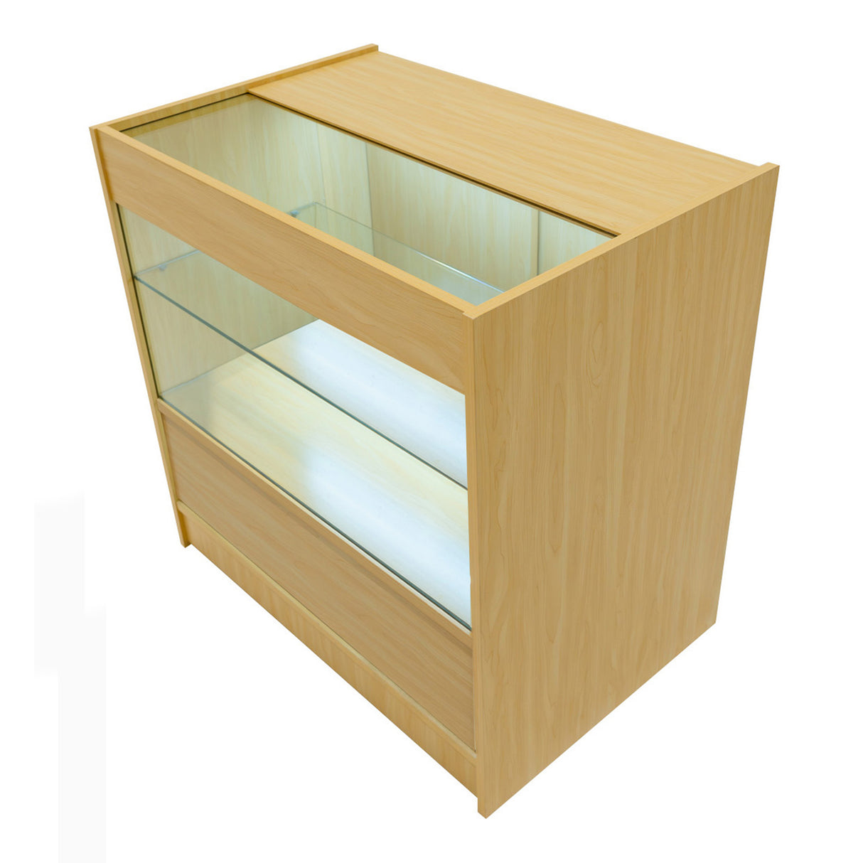 Conjunto de Balcões Comerciais com Luz LED "HARMONIA" LM60 + B900 + C900 – cor Maple