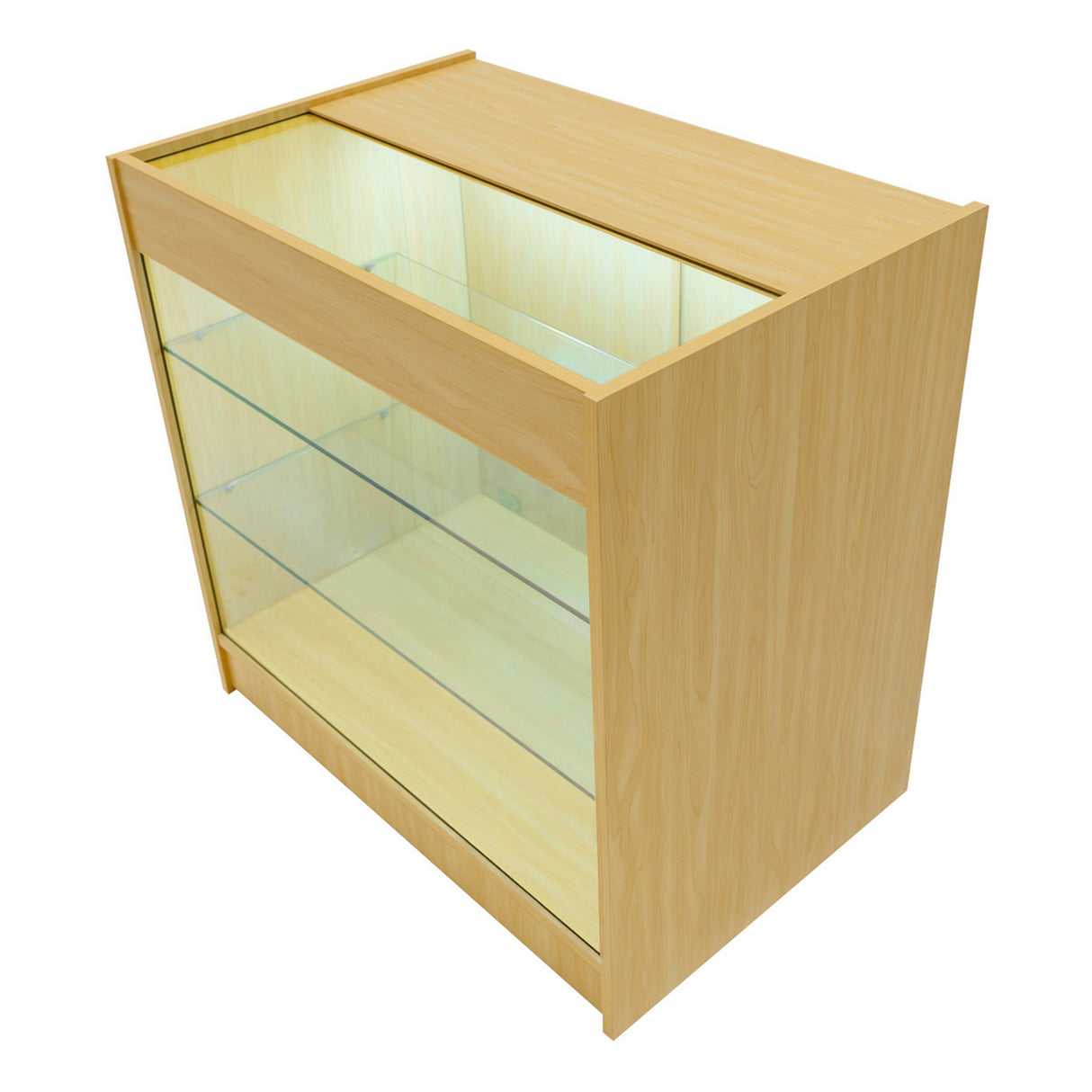 Conjunto de Balcões Comerciais com Luz LED "DEMETER" LM60 + K900 + B900 – cor Maple