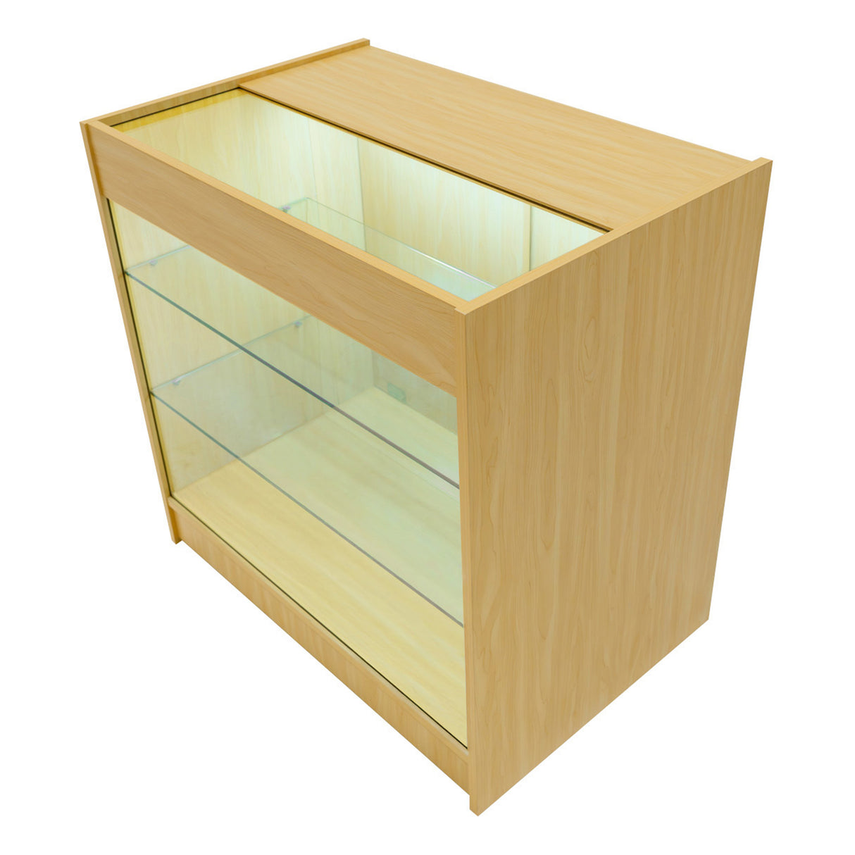 Conjunto de Balcões Comerciais com Luz LED "CALLIOPE" LM60 + K900 + C900 – cor Maple