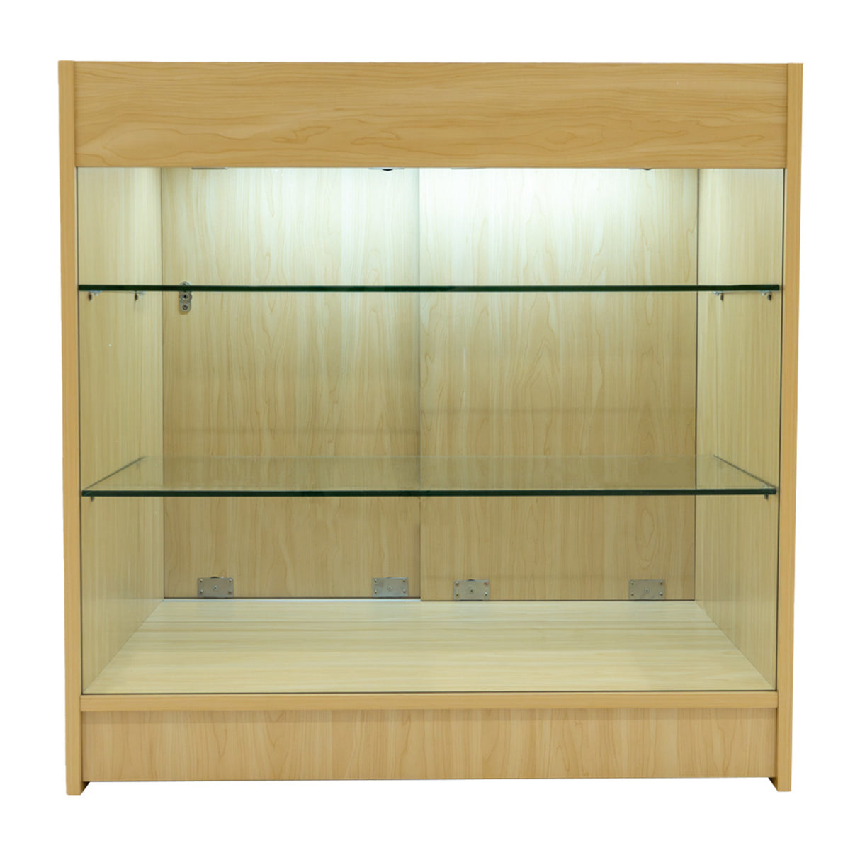 Conjunto de Balcões Comerciais com Luz LED "ARIES" CM60 + 2xK900 + TB60 – cor Maple