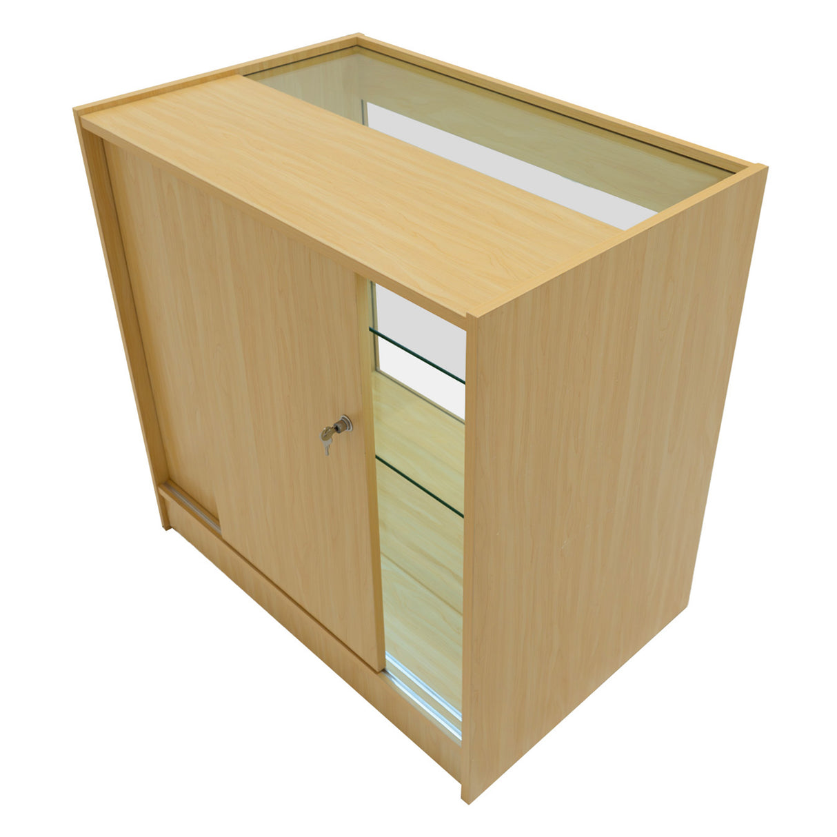 Conjunto de Balcões Comerciais com Luz LED "ASTRO" LM60 + 2xK900 + TB60 – cor Maple