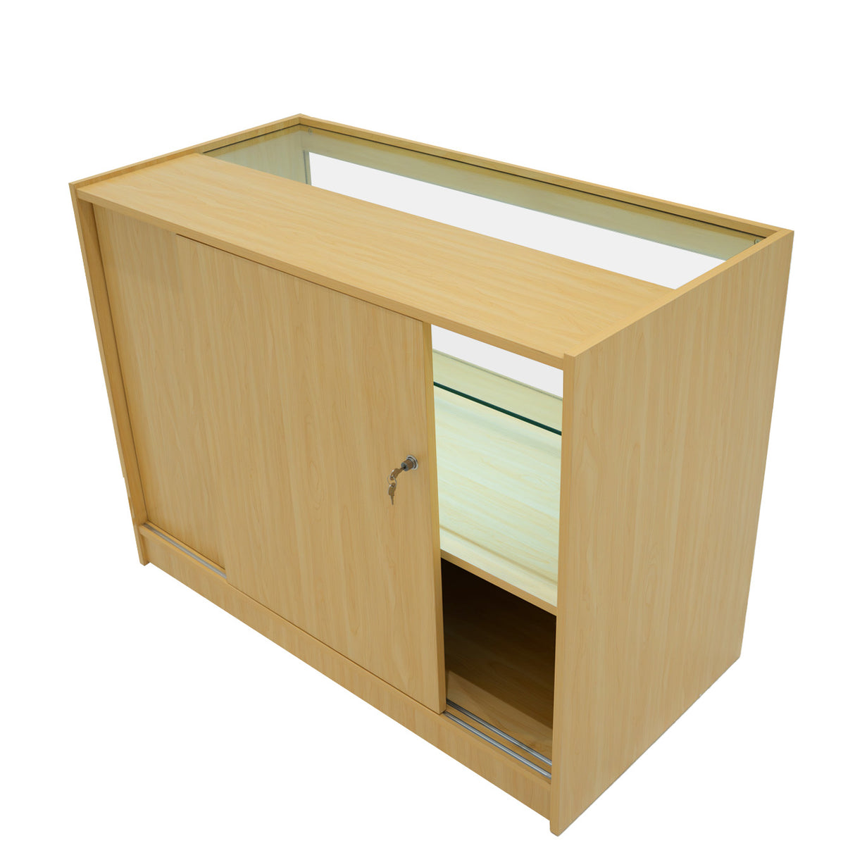 Conjunto de Balcões Comerciais com Luz LED "SELENE" CM60+ 2x C1200 – cor Maple