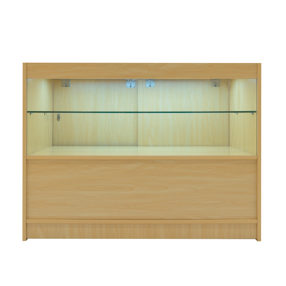 Conjunto de Balcões Comerciais com Luz LED "SELENE" CM60+ 2x C1200 – cor Maple