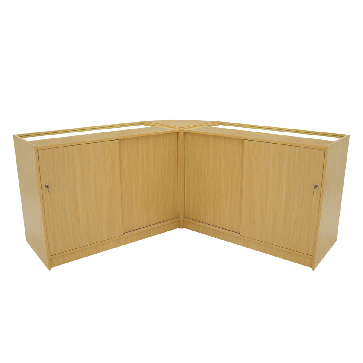 Conjunto de Balcões Comerciais com Luz LED "THESEUS" LM60+ 2x B1200 – cor Maple