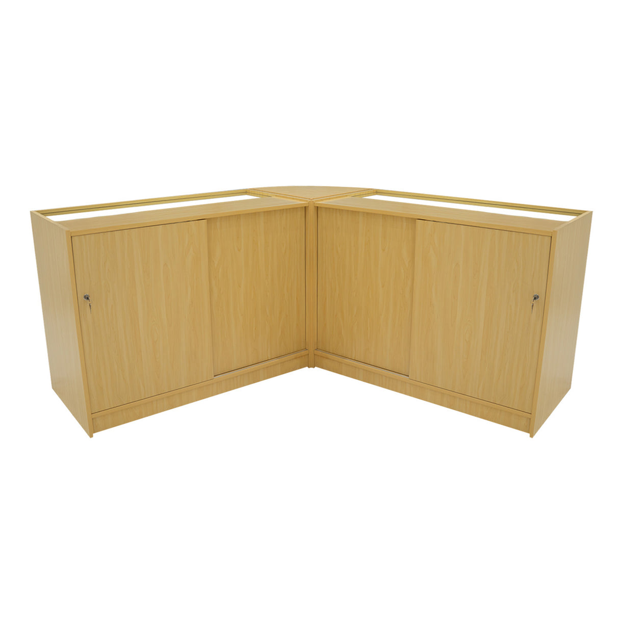 Conjunto de Balcões Comerciais com Luz LED "ANDROMEDA" LM60+ 2x C1200 – cor Maple