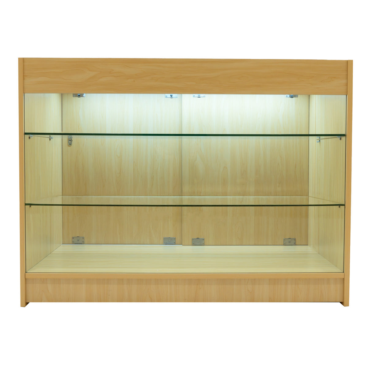 Conjunto de Balcões Comerciais com Luz LED "ARIES" CM60 + 2xK1200 + TB60 – cor Maple