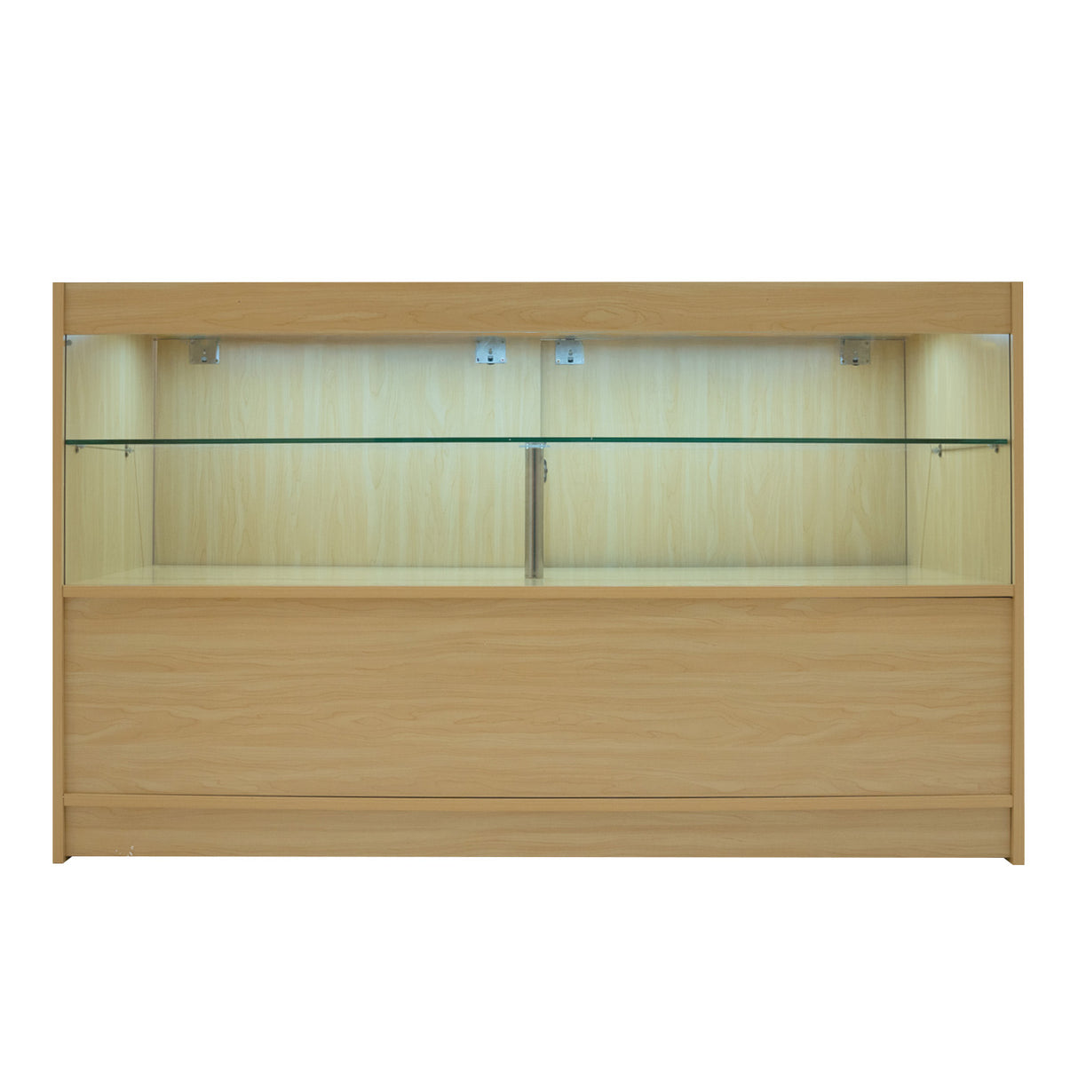 Conjunto de Balcões Comerciais com Luz LED "SELENE" CM60+ 2x C1500 – cor Maple