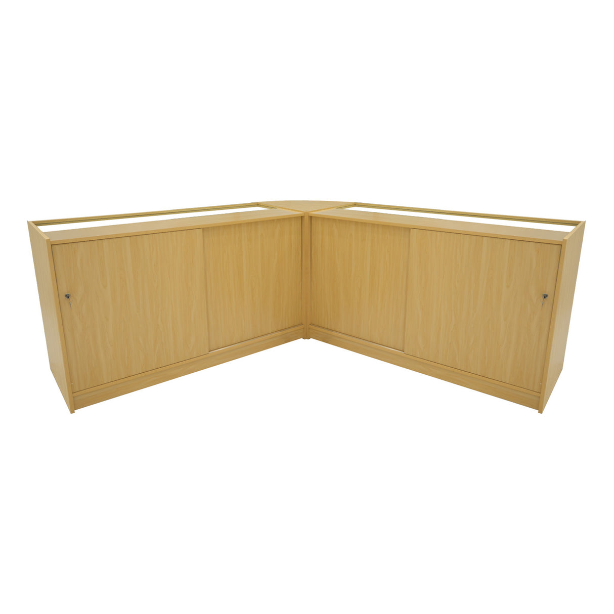 Conjunto de Balcões Comerciais com Luz LED "ANDROMEDA" LM60+ 2x C1500 – cor Maple