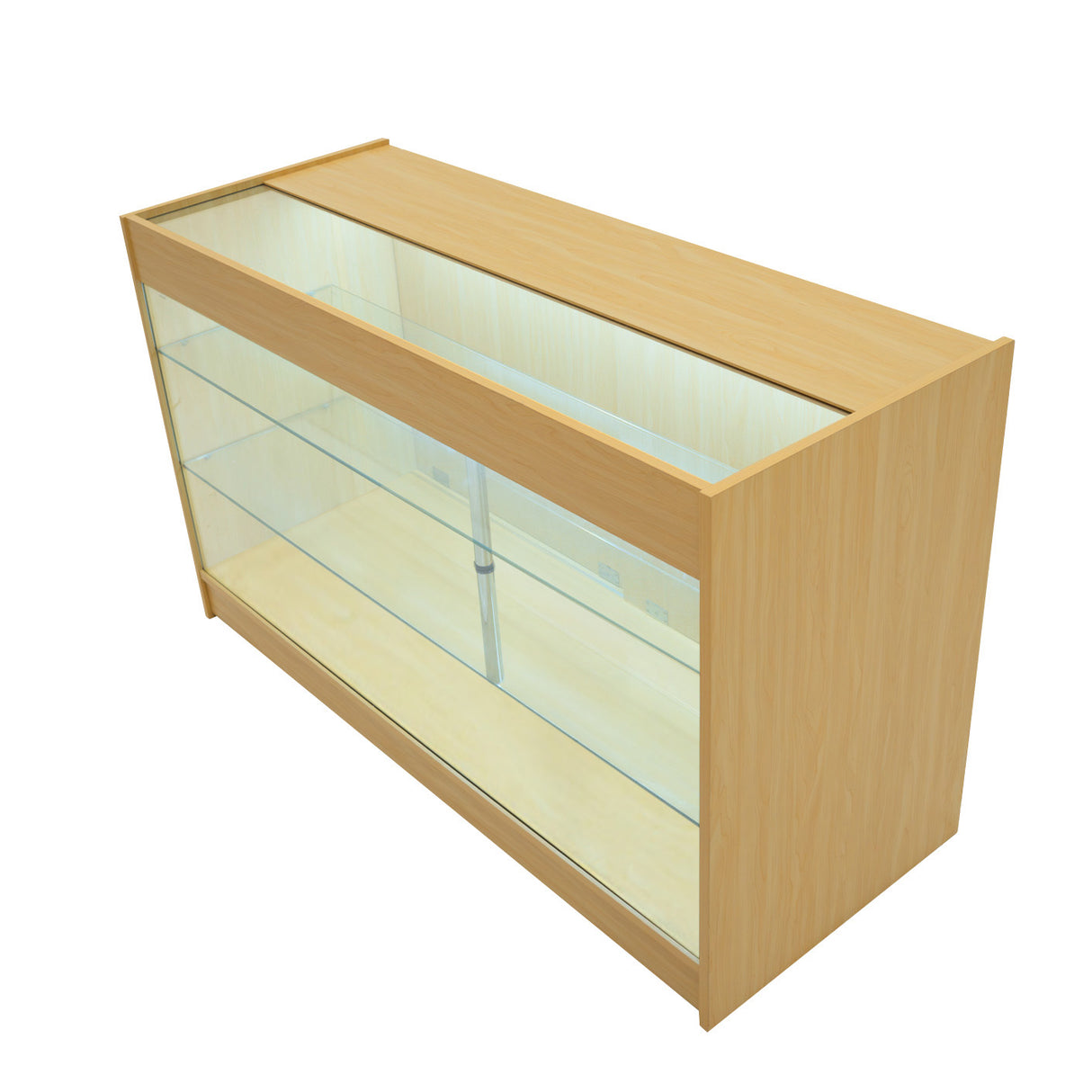 Conjunto de Balcões Comerciais com Luz LED "DEMETER" LM60 + K1500 + B1500 – cor Maple