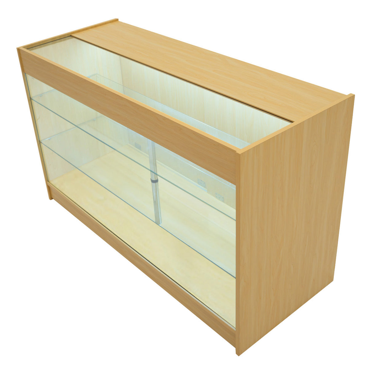 Conjunto de Balcões Comerciais com Luz LED "CALLIOPE" LM60 + K1500 + C1500 – cor Maple