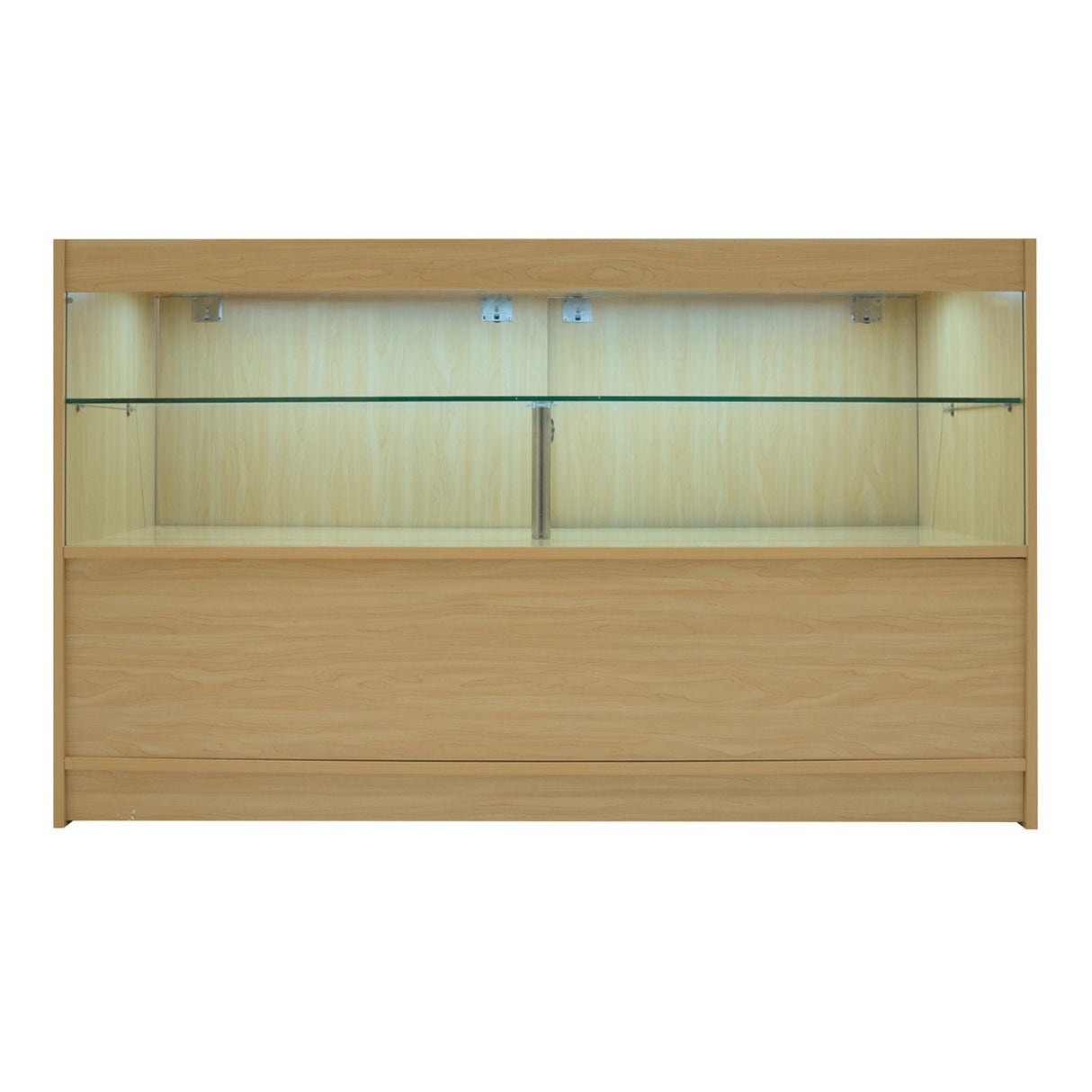 Conjunto de Balcões Comerciais com Luz LED "ECLIPSE" LM60 + 2xC1500 + TB60 – cor Maple