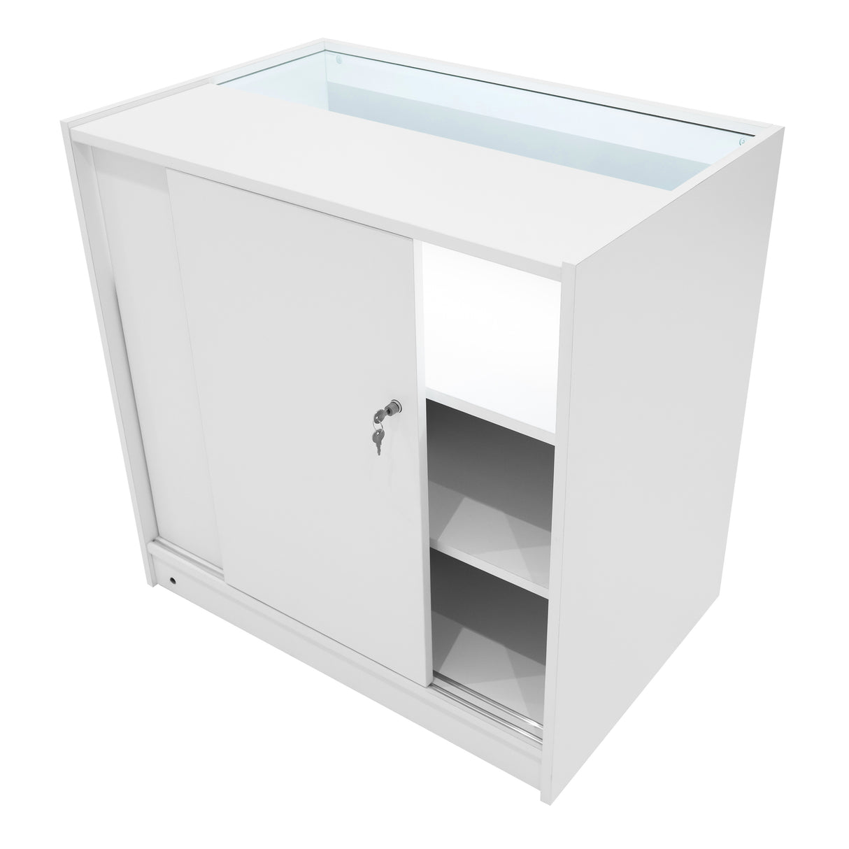 Conjunto de Balcões Comerciais com Luz LED "IRIS" CM60+ 2x B900 – cor Branco