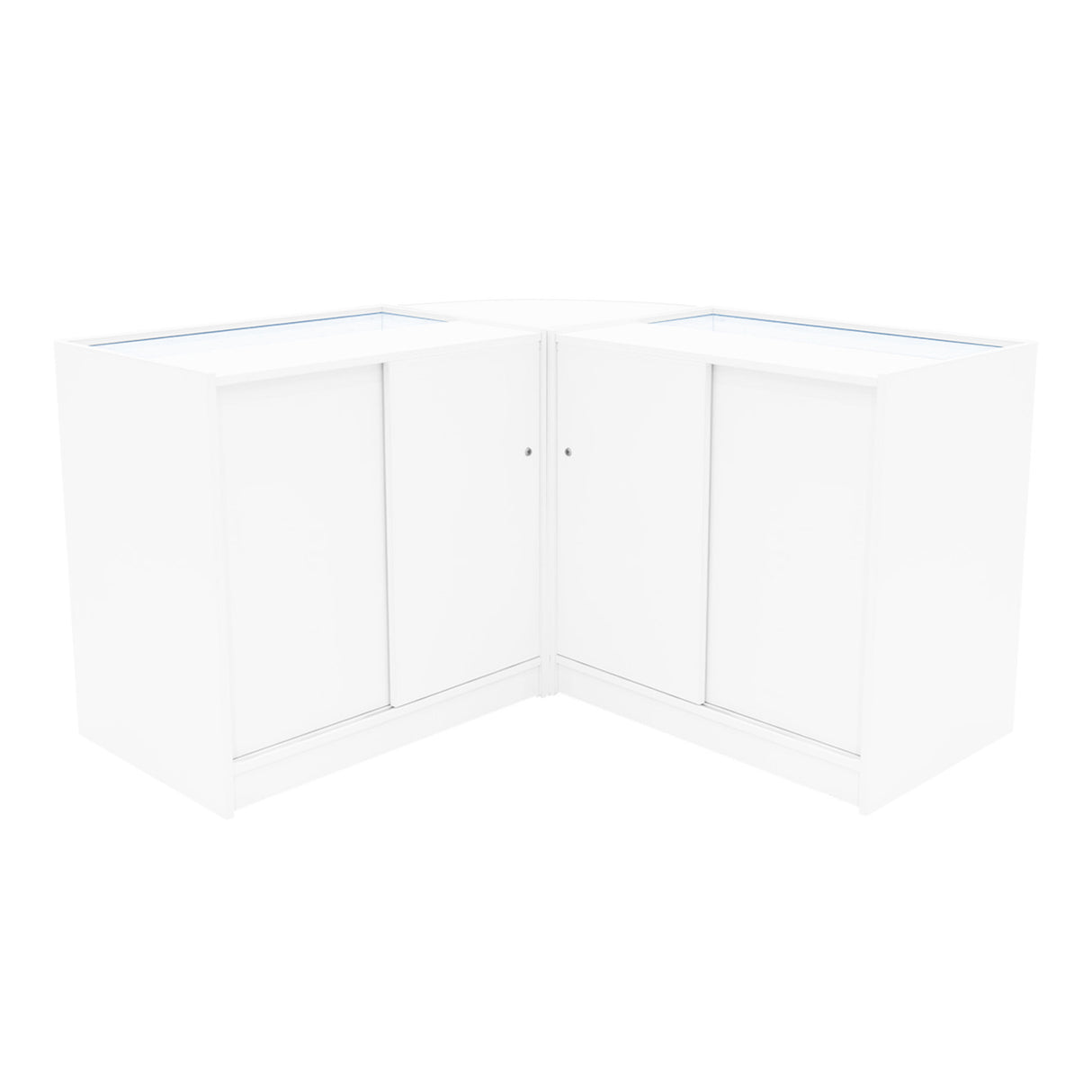 Conjunto de Balcões Comerciais com Luz LED "IRIS" CM60+ 2x B900 – cor Branco