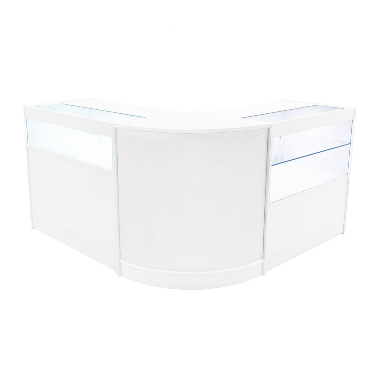 Conjunto de Balcões Comerciais com Luz LED "ADONIS" CM60 + B900 + C900 – cor Branco