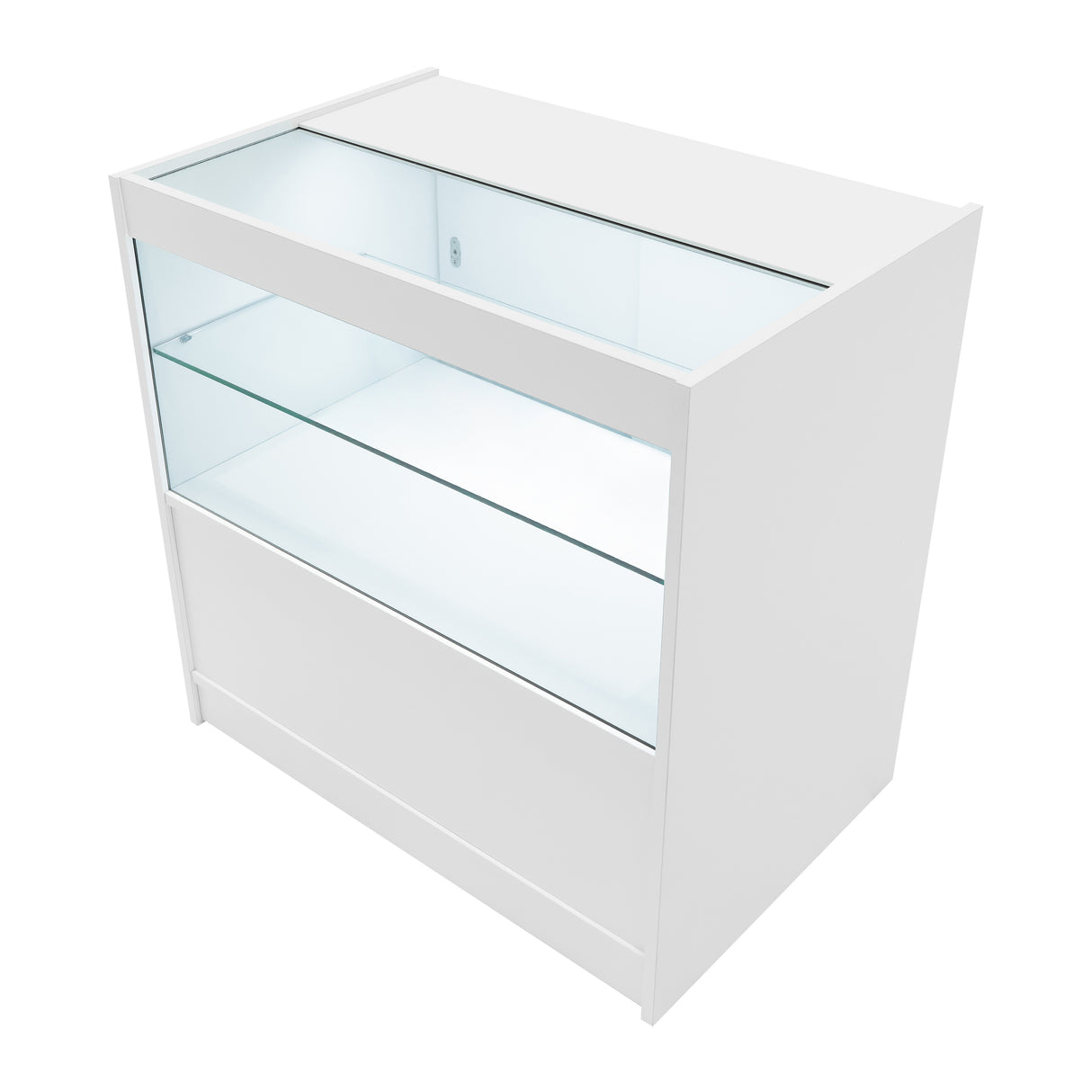 Conjunto de Balcões Comerciais com Luz LED "ADONIS" CM60 + B900 + C900 – cor Branco