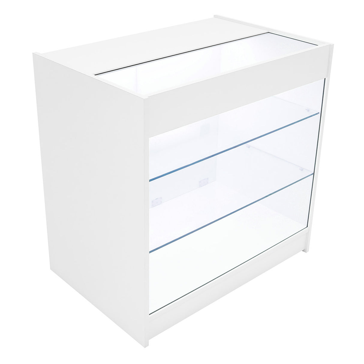 Conjunto de Balcões Comerciais com Luz LED "TRITON" CM60 + K900 + B900 – cor Branco