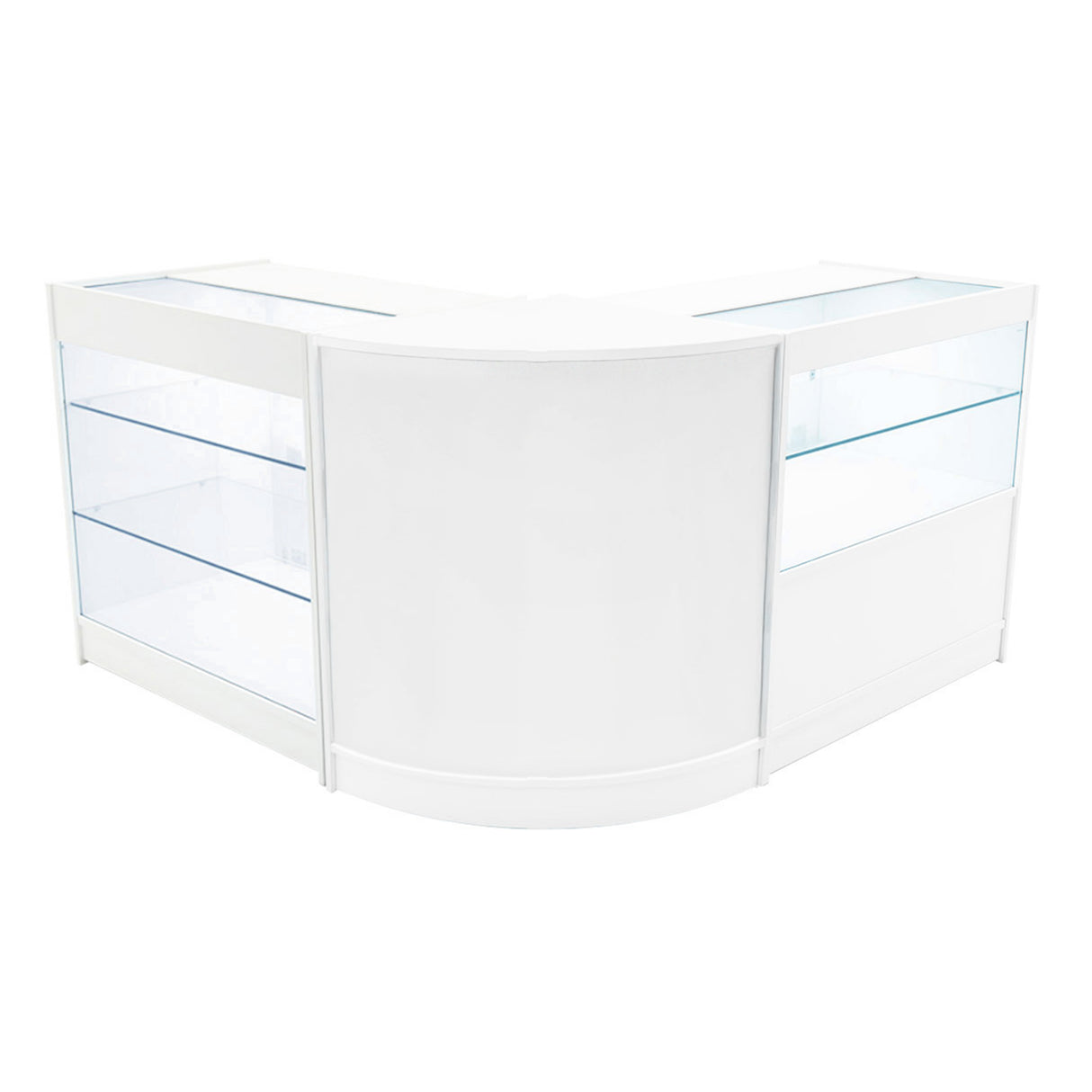 Conjunto de Balcões Comerciais com Luz LED "HERA" CM60 + K900 + C900 – cor Branco
