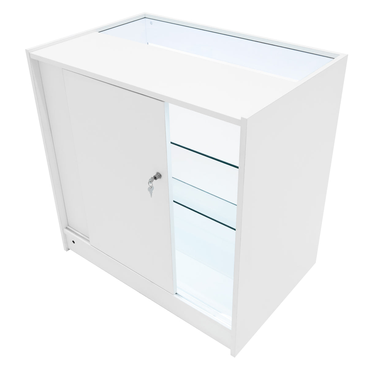 Conjunto de Balcões Comerciais com Luz LED "HERA" CM60 + K900 + C900 – cor Branco