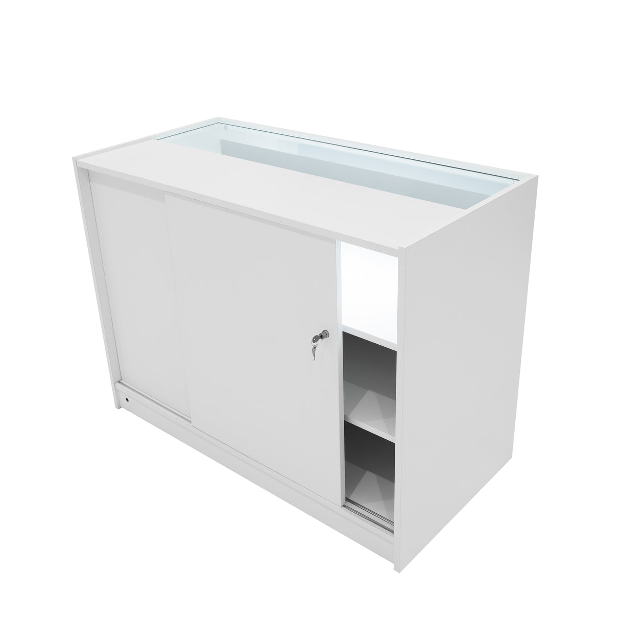 Conjunto de Balcões Comerciais com Luz LED "THESEUS" LM60+ 2x B1200 – cor Branco