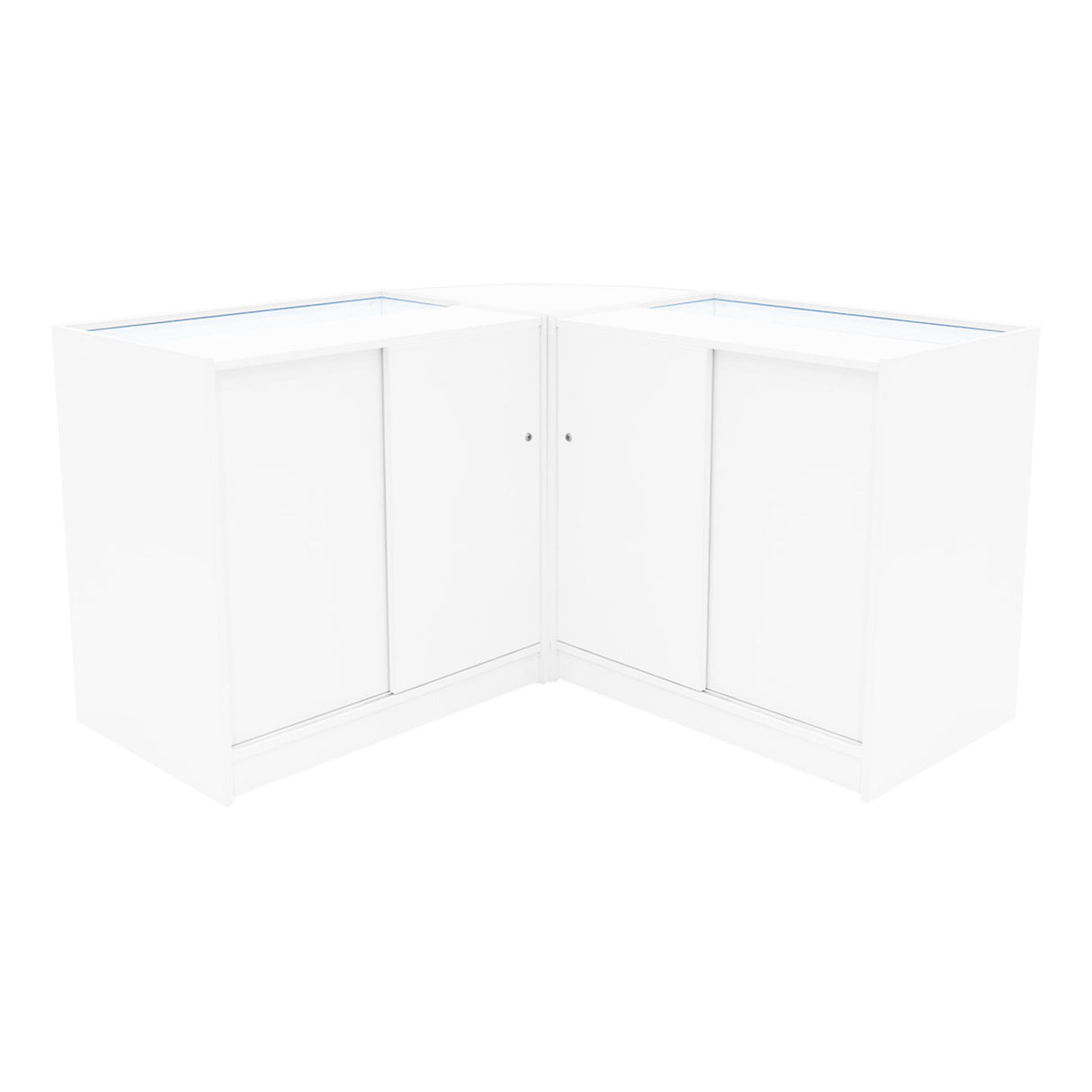 Conjunto de Balcões Comerciais com Luz LED "APOLLO" LM60+ 2x K900 – cor Branco